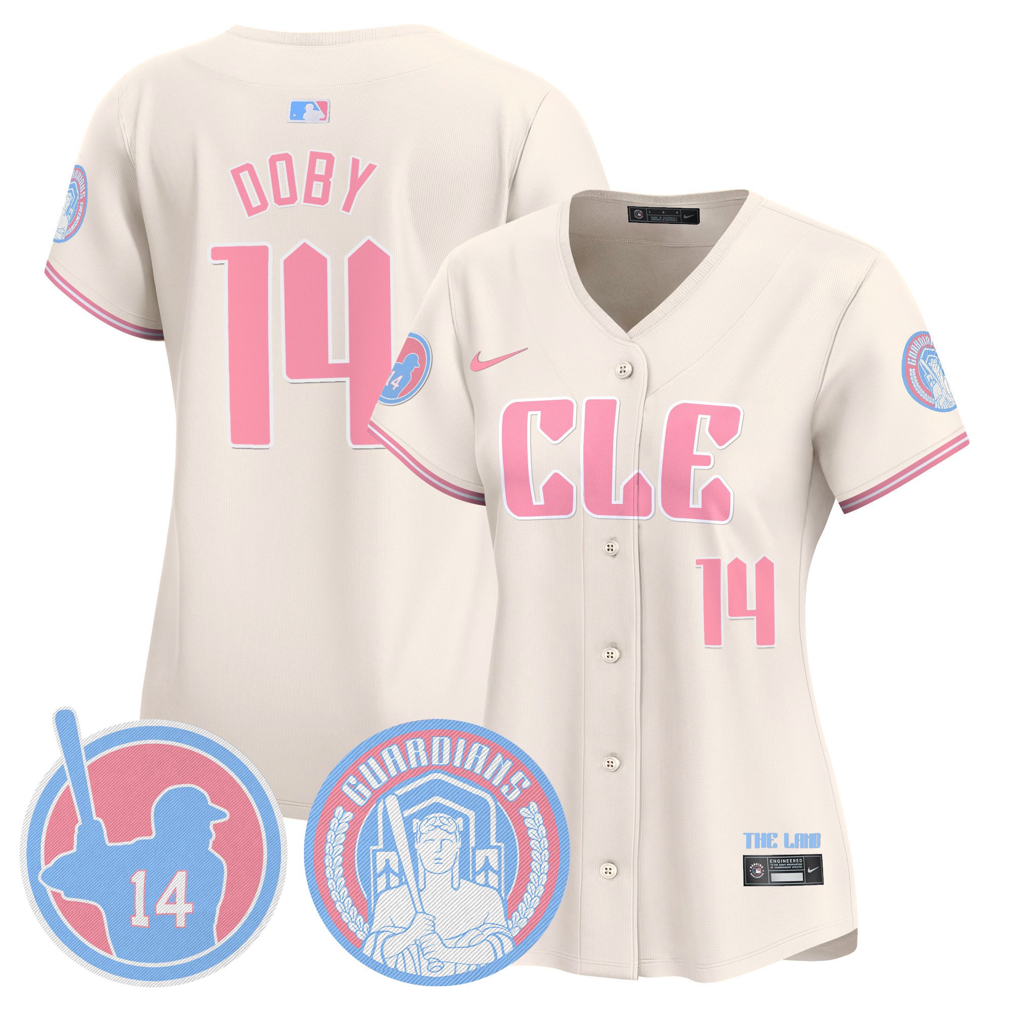 Women's Cleveland Guardians Bubblegum Pink Vapor Premier Limited Jersey - All Stitched