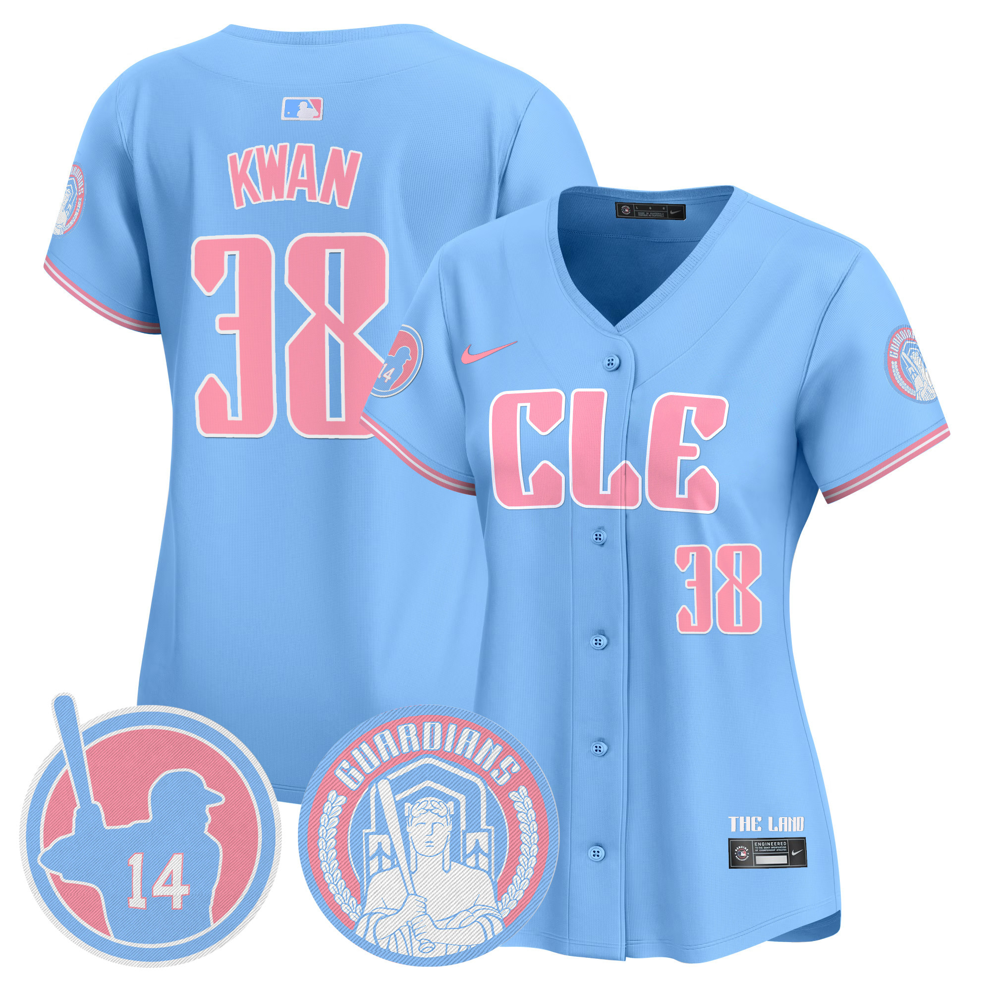 Women's Cleveland Guardians Bubblegum Pink Vapor Premier Limited Jersey - All Stitched