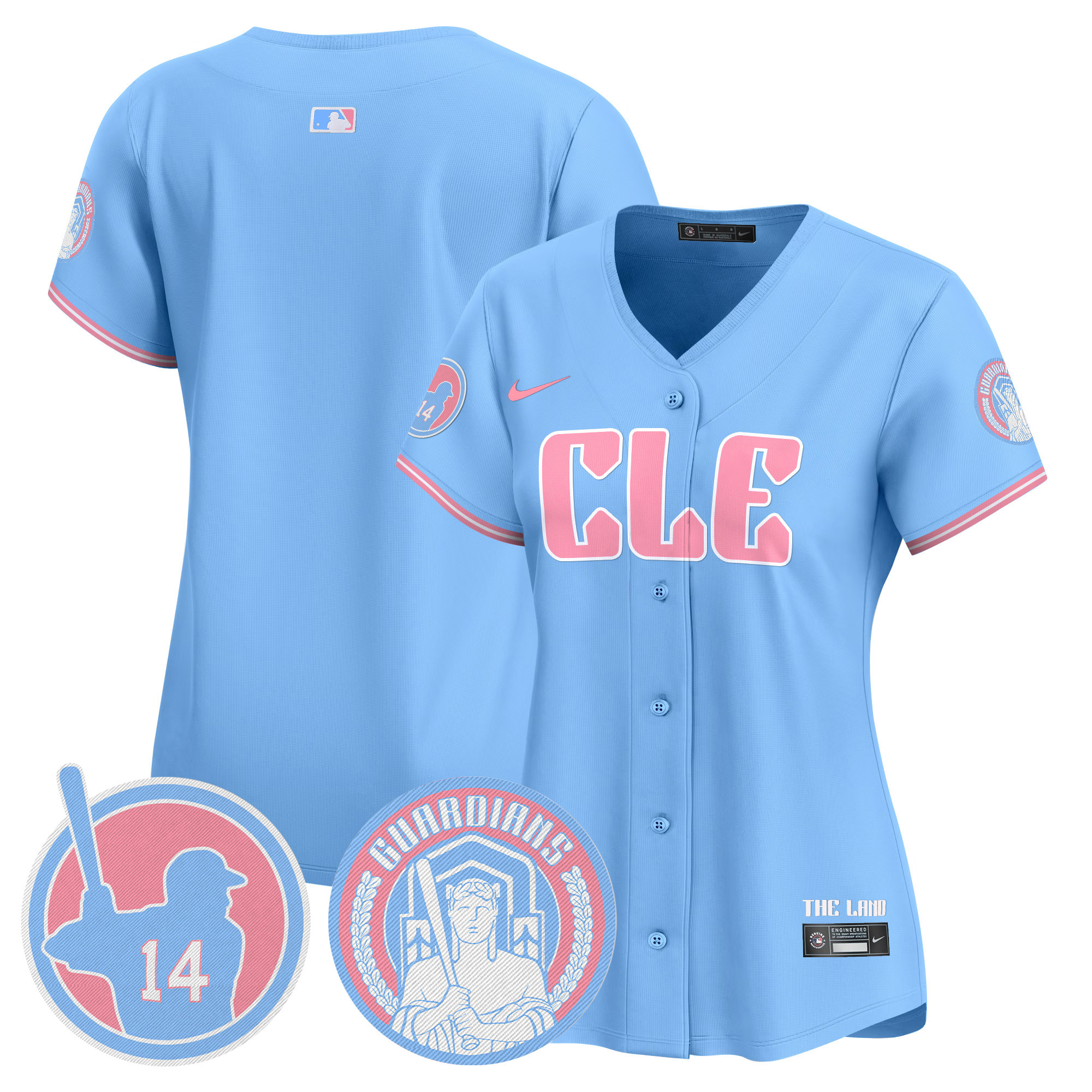 Women's Cleveland Guardians Bubblegum Pink Vapor Premier Limited Jersey - All Stitched
