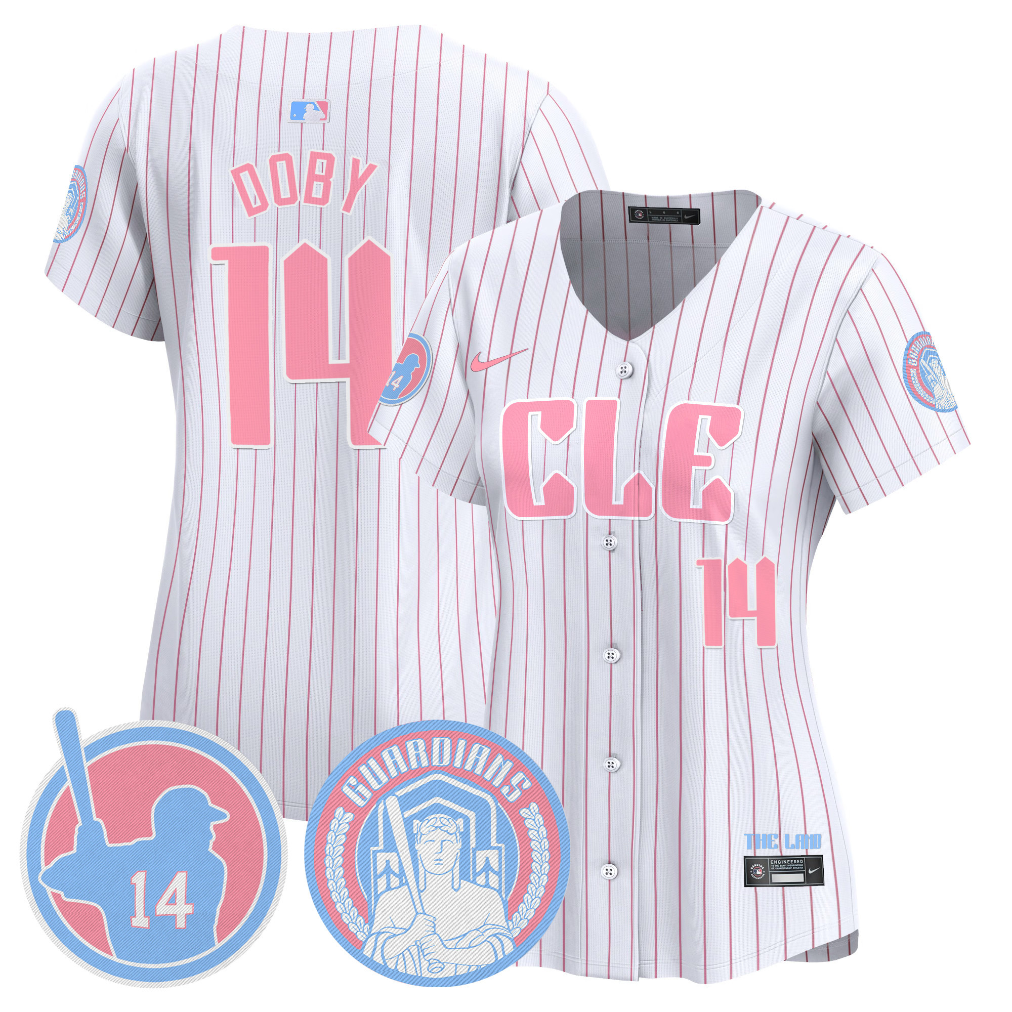 Women's Cleveland Guardians Bubblegum Pink Vapor Premier Limited Jersey - All Stitched