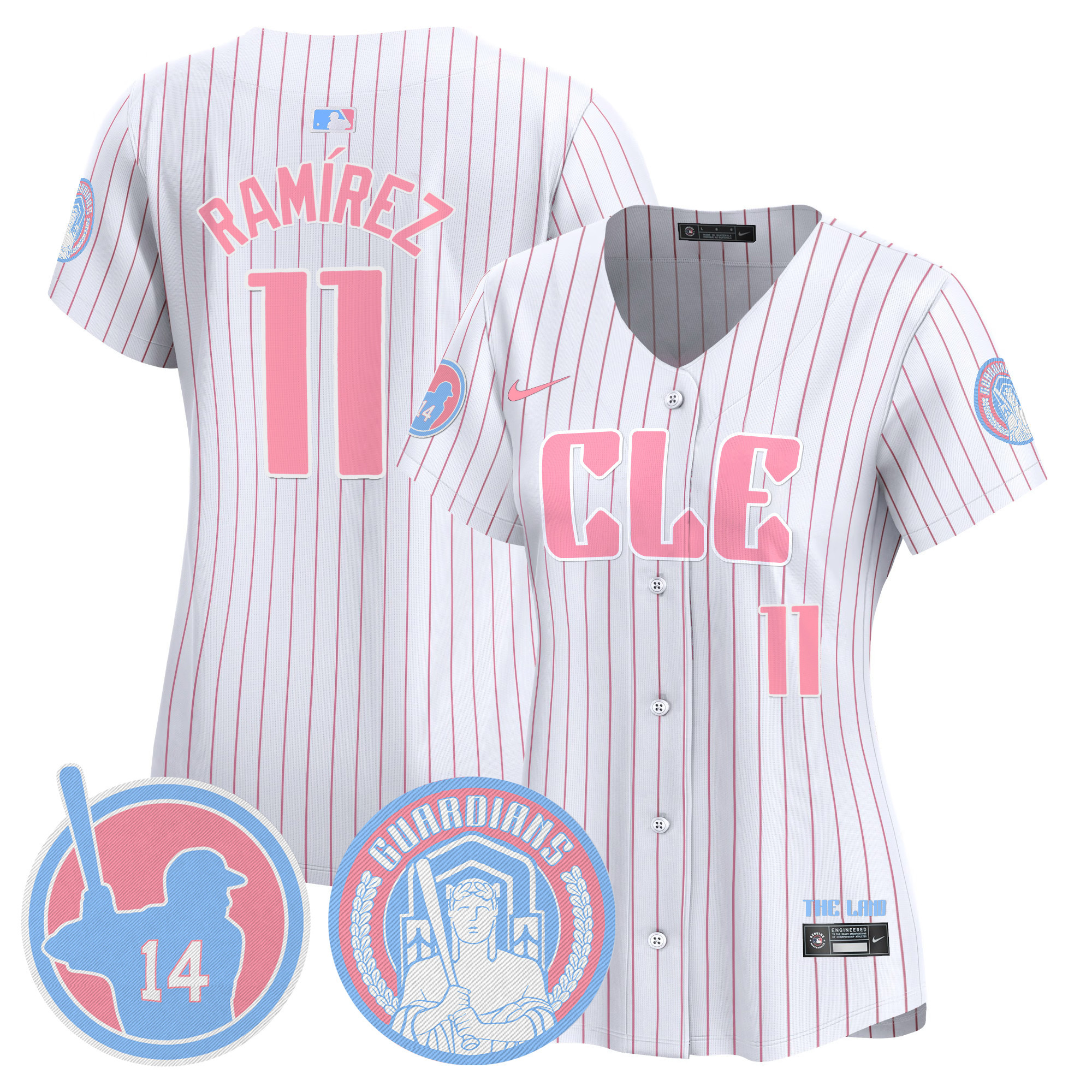 Women's Cleveland Guardians Bubblegum Pink Vapor Premier Limited Jersey - All Stitched