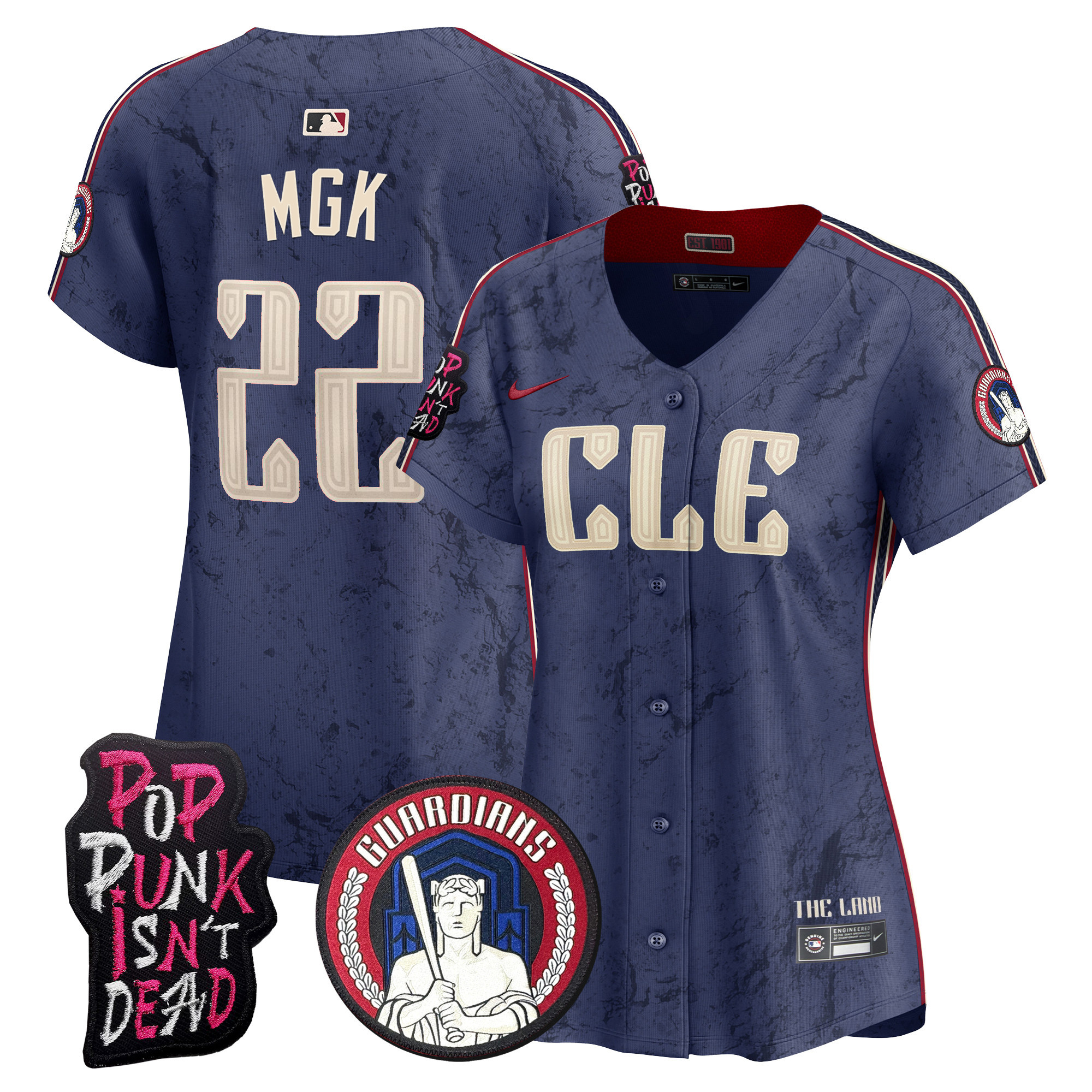 Women's Cleveland Guardians MGK Vapor Premier Limited Jersey - All Stitched