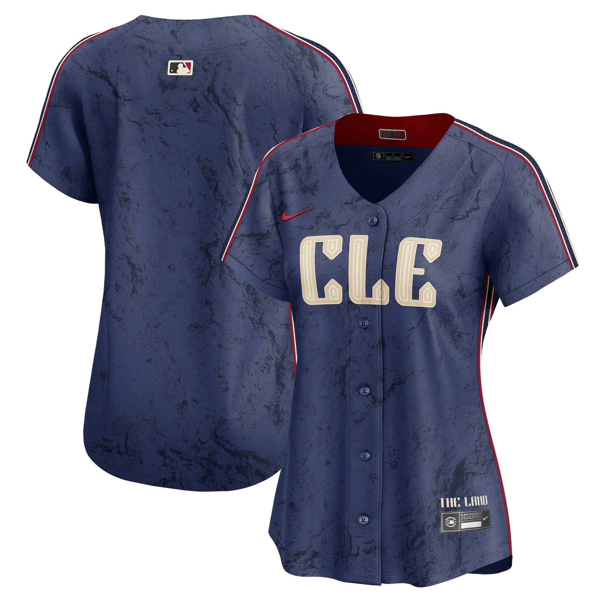 Women's Cleveland Guardians Navy 2024 City Connect Vapor Premier Limited Jersey - All Stitched