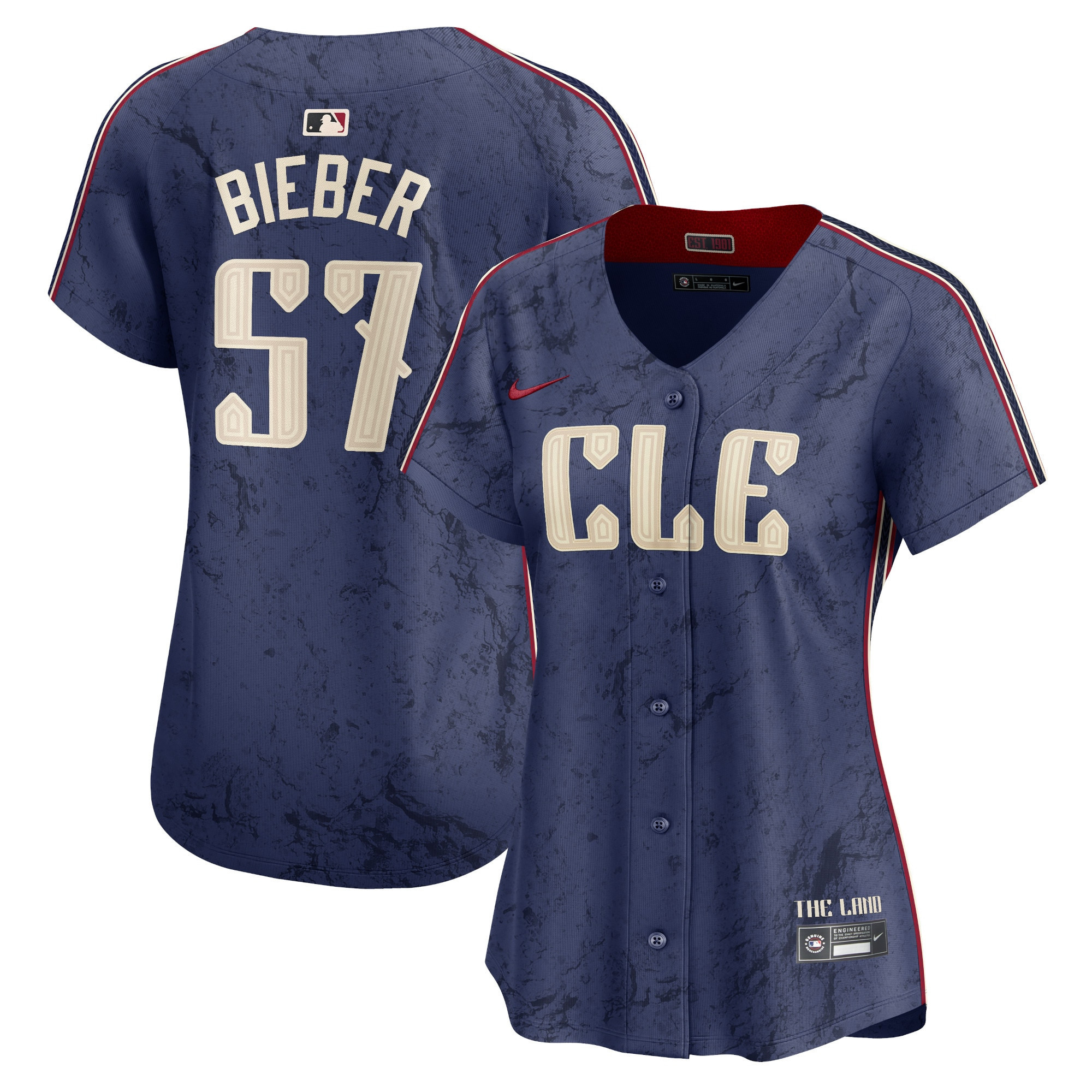 Women's Cleveland Guardians Navy 2024 City Connect Vapor Premier Limited Jersey - All Stitched