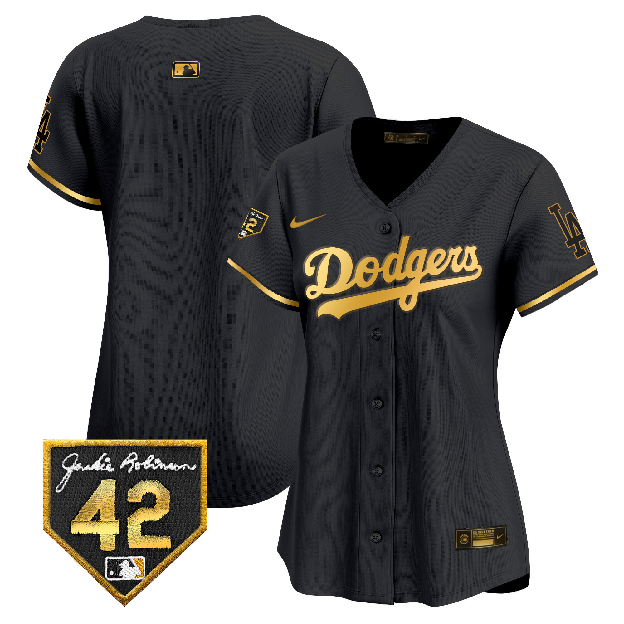Women's Dodgers 2024 Jackie Robinson Patch Vapor Premier Limited Jersey - All Stitched