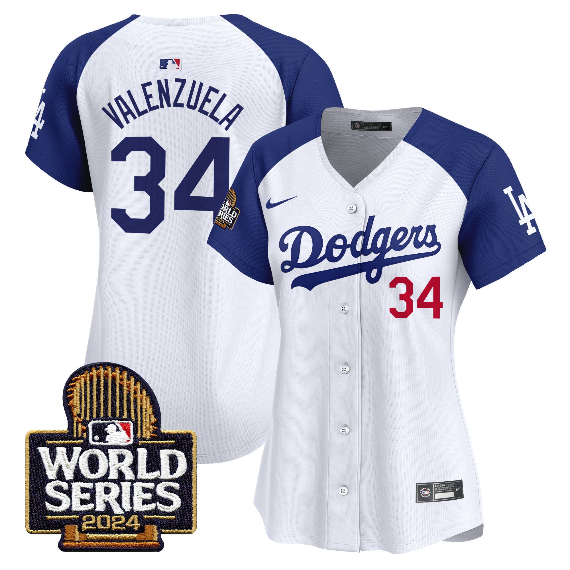 Women's Dodgers 2024 World Series Vapor Premier Limited Jersey - All Stitched