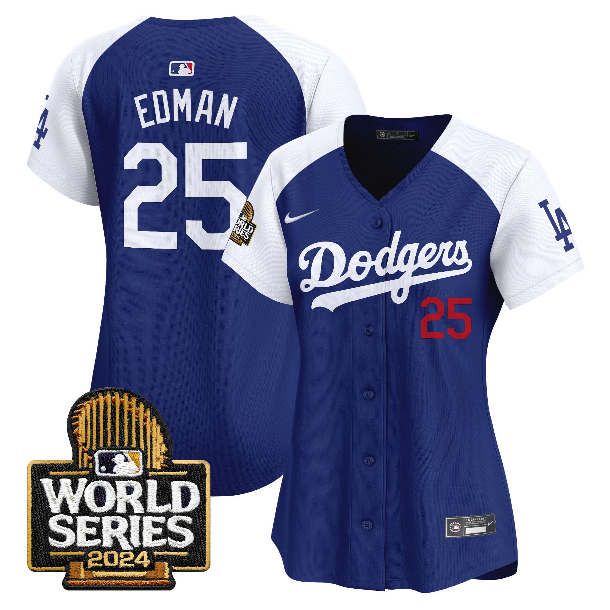 Women's Dodgers 2024 World Series Vapor Premier Limited Jersey - All Stitched