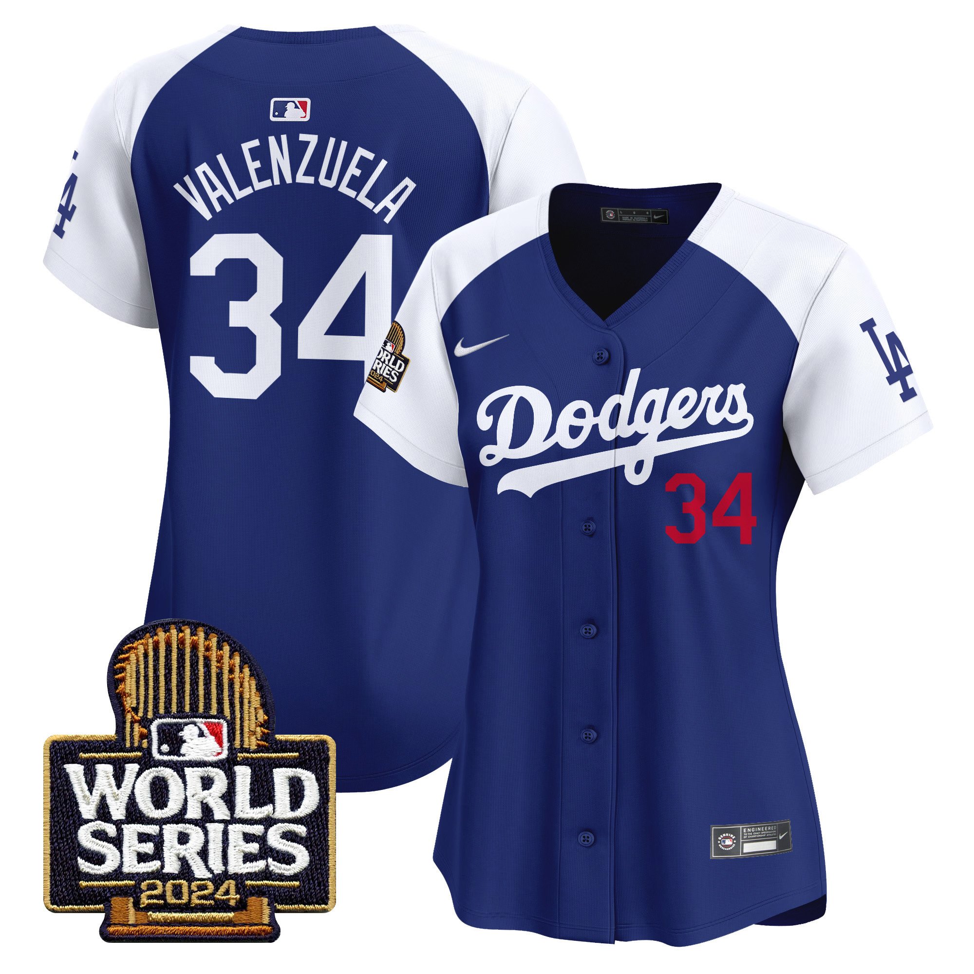 Women's Dodgers 2024 World Series Vapor Premier Limited Jersey - All Stitched