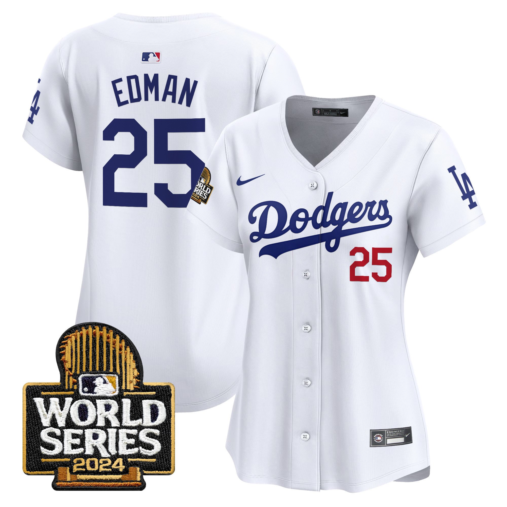 Women's Dodgers 2024 World Series Vapor Premier Limited Jersey - All Stitched