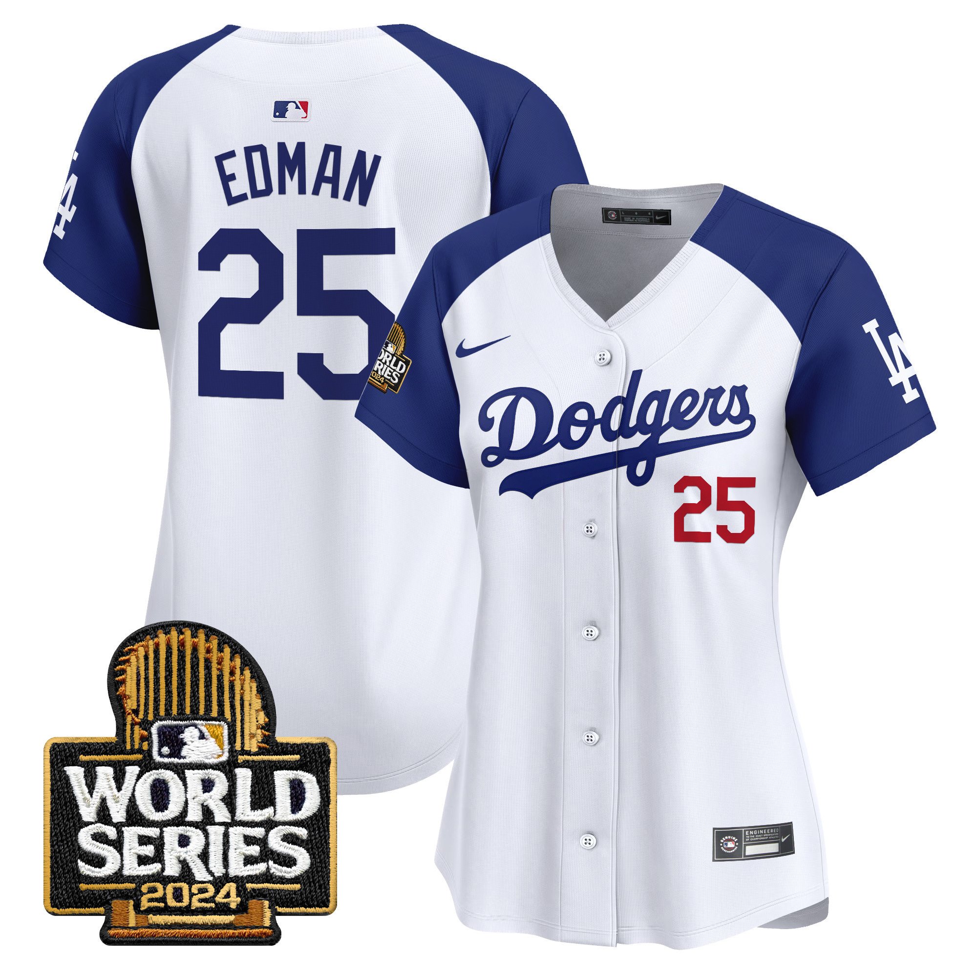 Women's Dodgers 2024 World Series Vapor Premier Limited Jersey - All Stitched