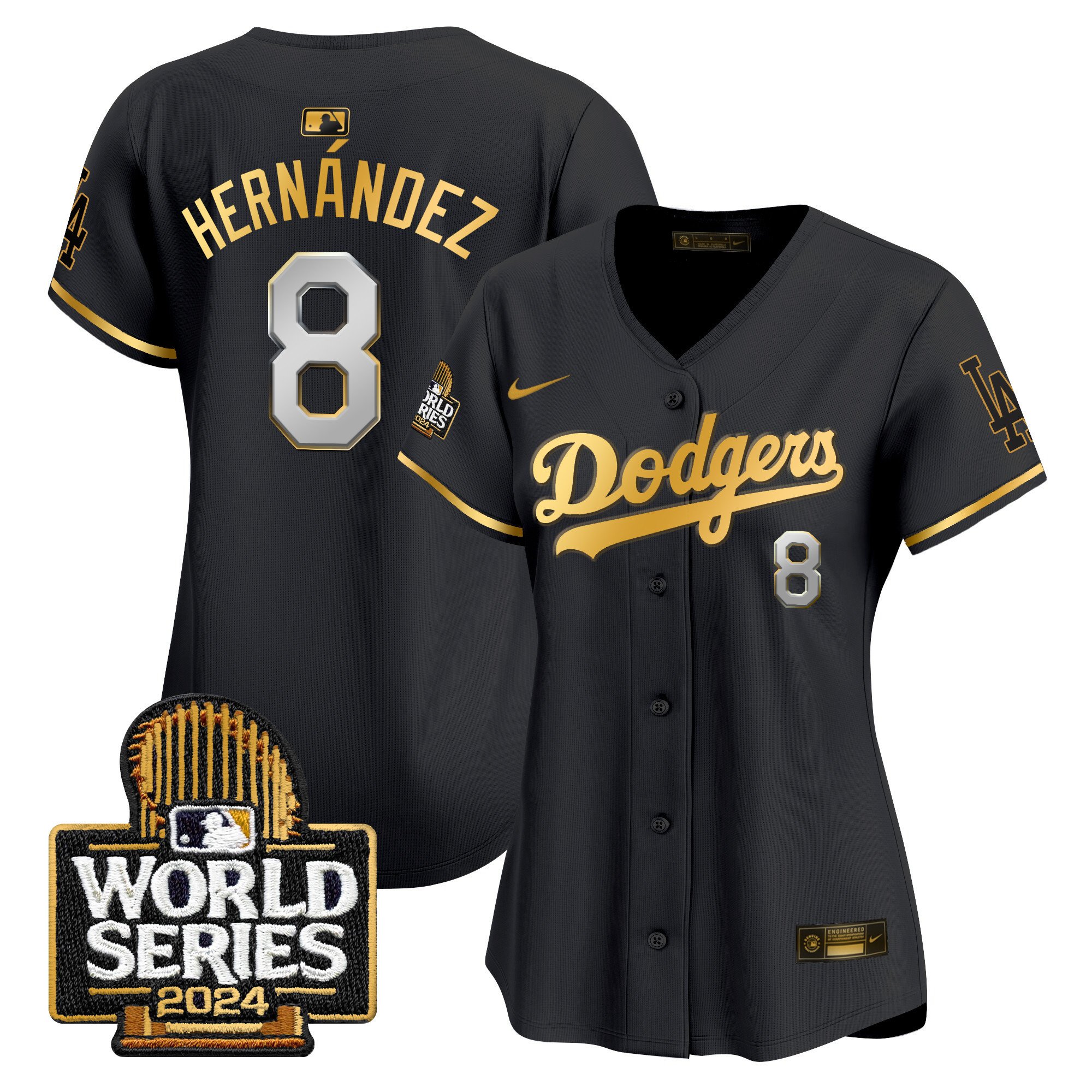 Women's Dodgers 2024 World Series Vapor Premier Limited Jersey - All Stitched