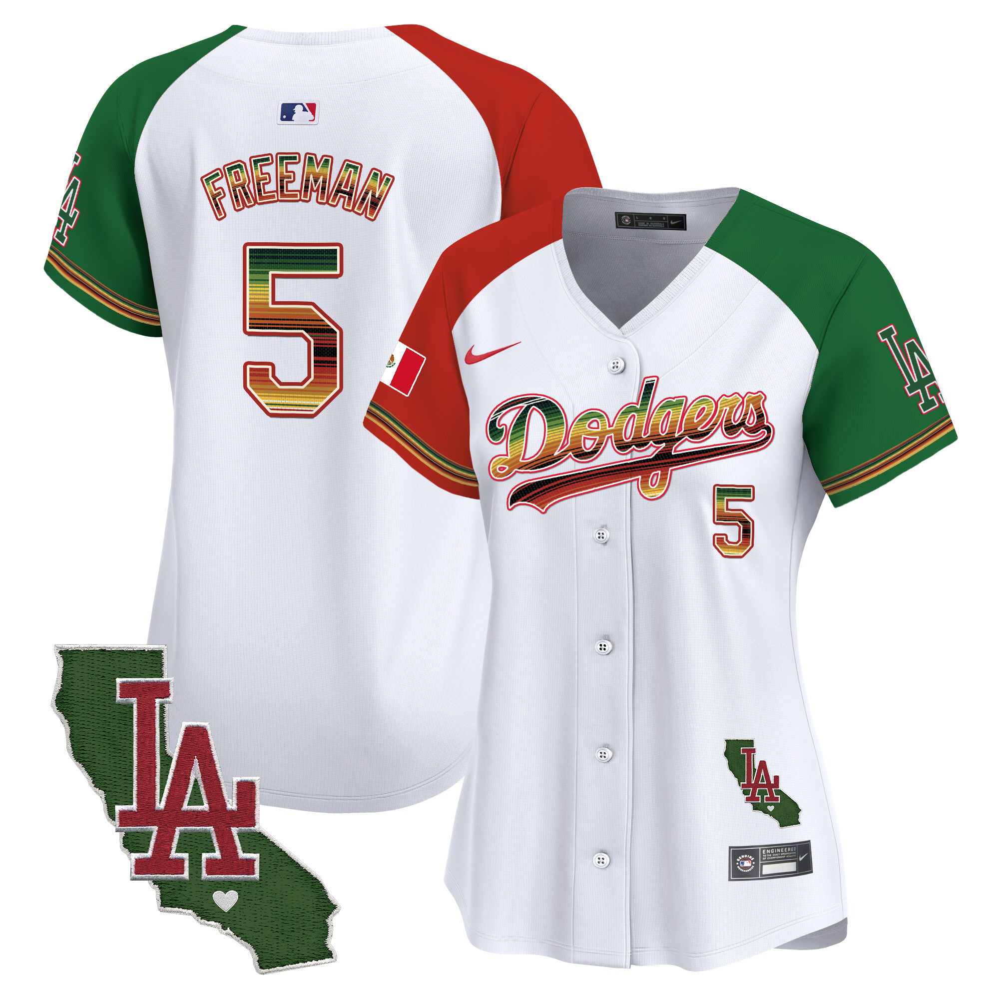 Women's Dodgers Mexico Traditional Style Vapor Premier Limited Jersey - All Stitched