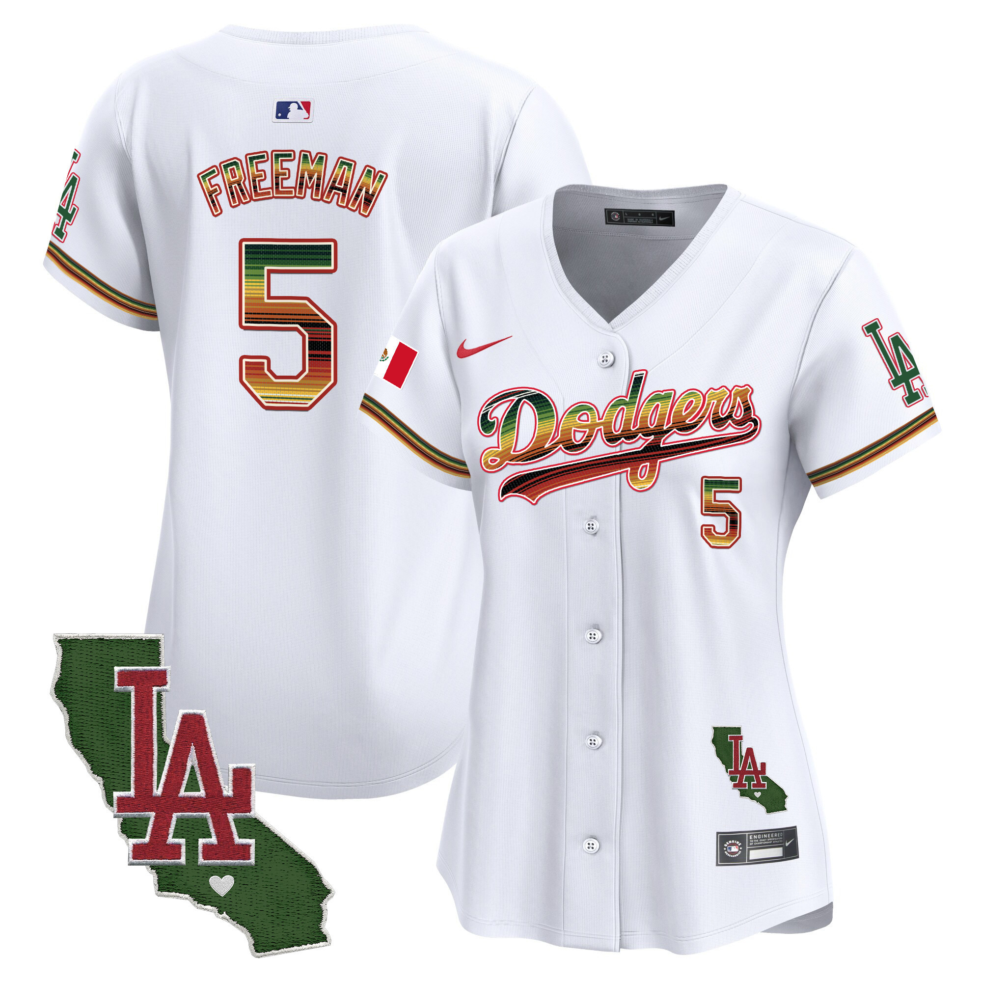 Women's Dodgers Mexico Traditional Style Vapor Premier Limited Jersey - All Stitched