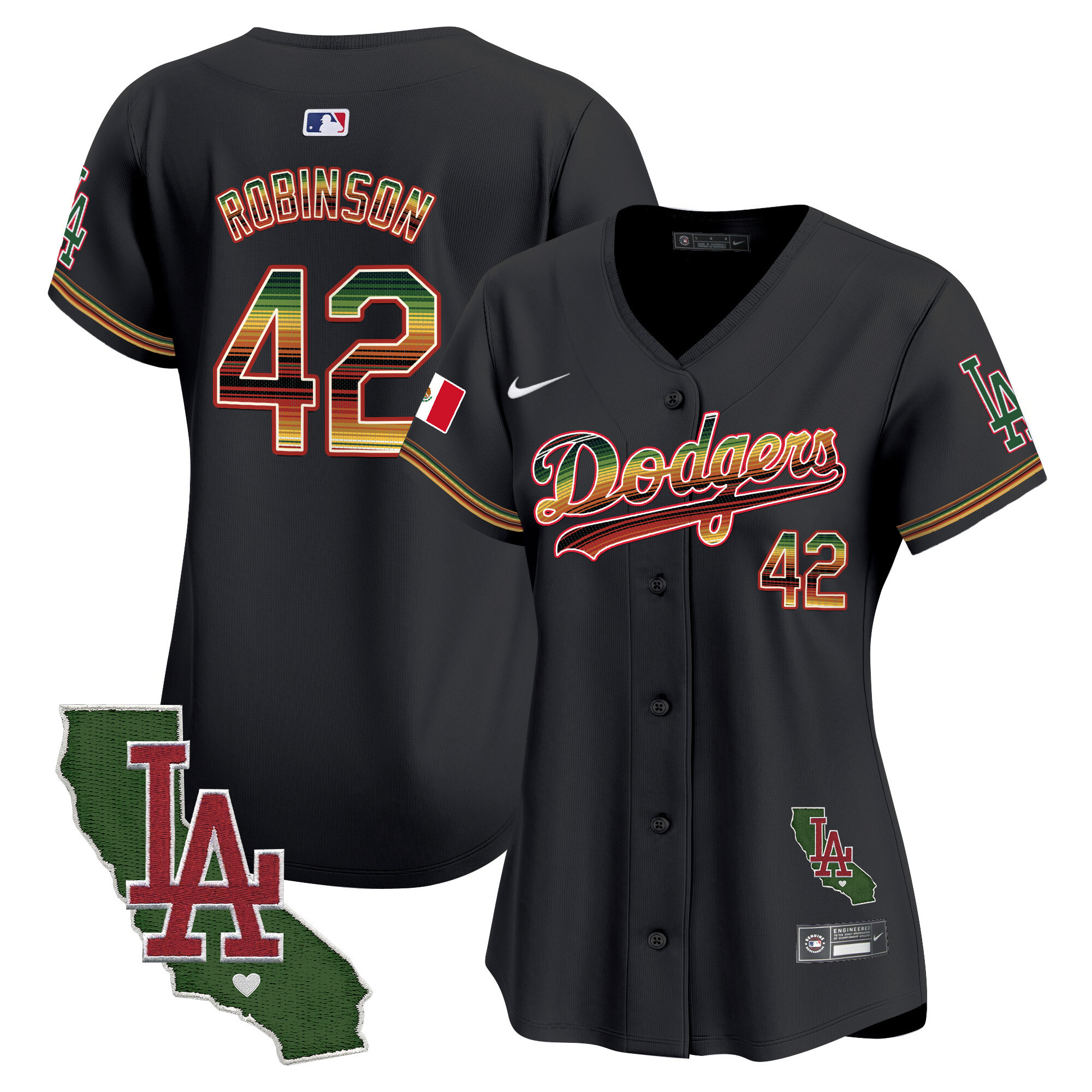 Women's Dodgers Mexico Traditional Style Vapor Premier Limited Jersey - All Stitched
