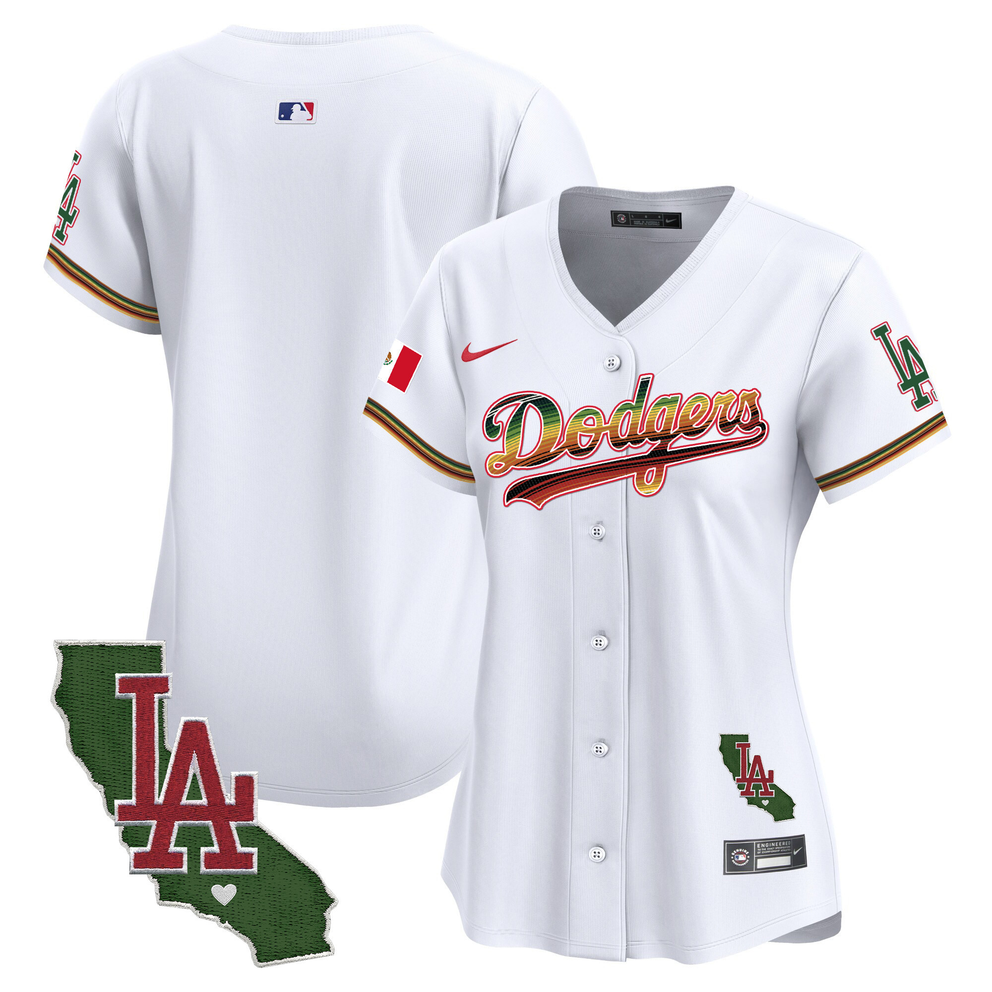 Women's Dodgers Mexico Traditional Style Vapor Premier Limited Jersey - All Stitched