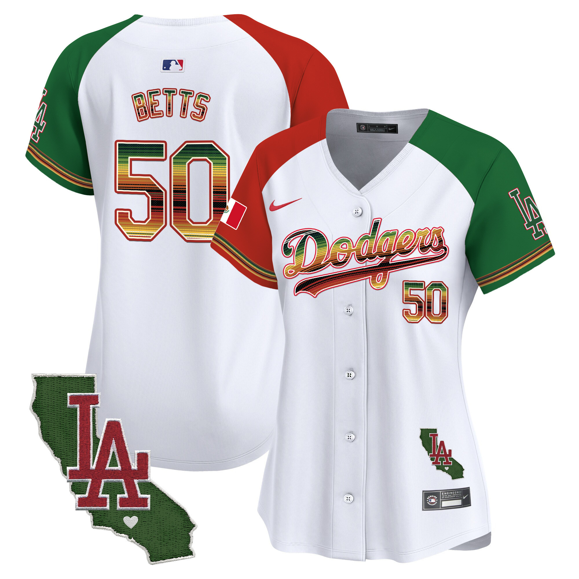 Women's Dodgers Mexico Traditional Style Vapor Premier Limited Jersey - All Stitched