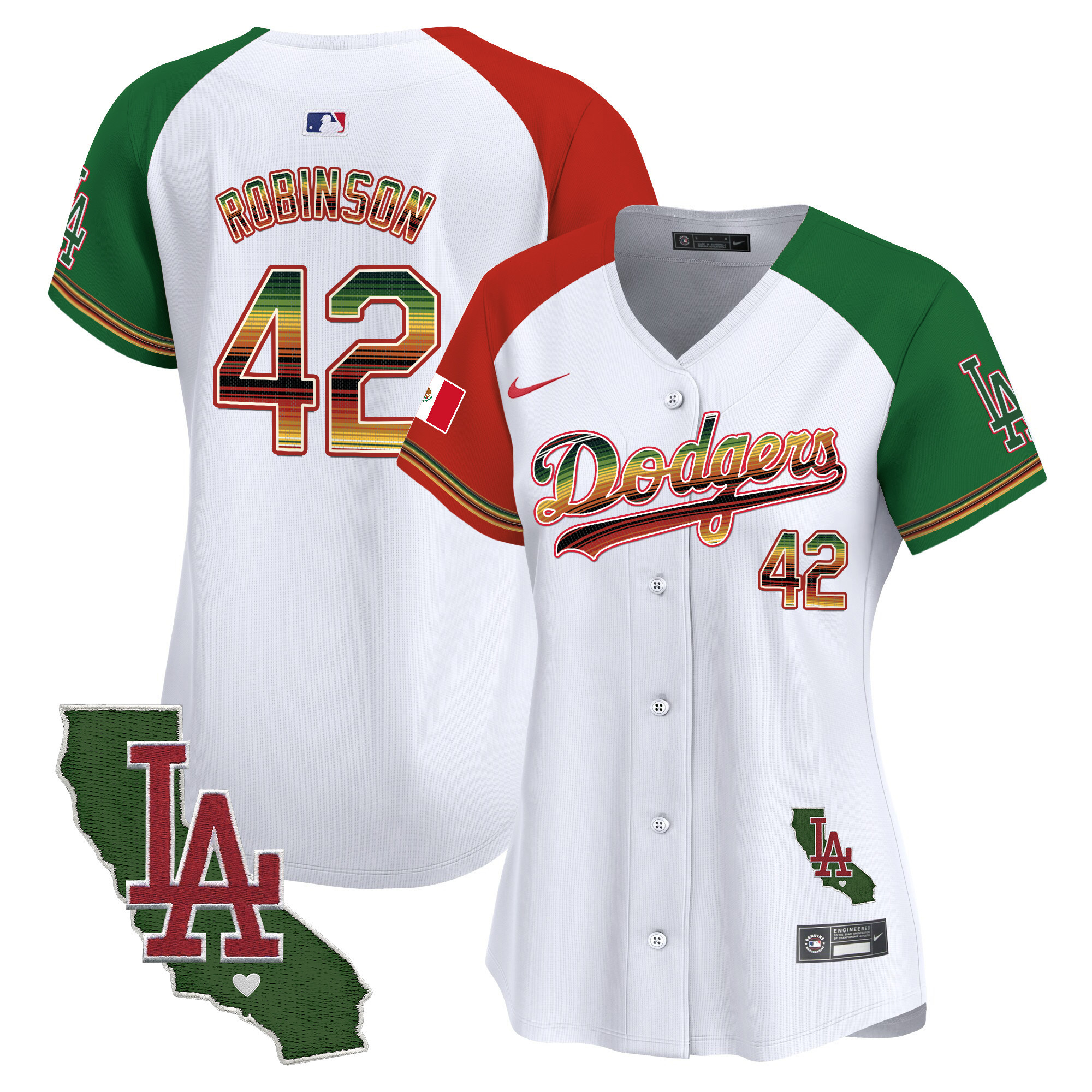 Women's Dodgers Mexico Traditional Style Vapor Premier Limited Jersey - All Stitched