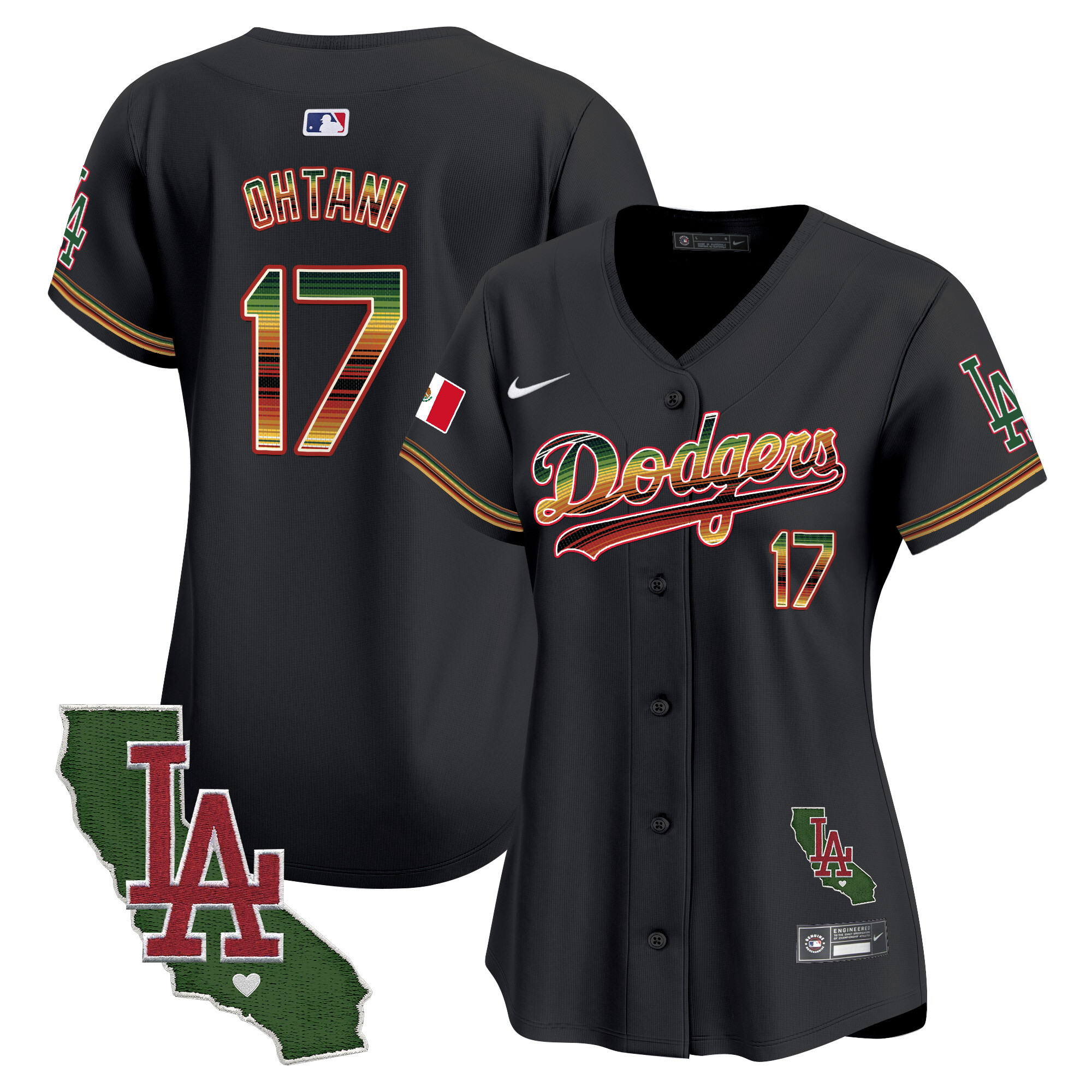 Women's Dodgers Mexico Traditional Style Vapor Premier Limited Jersey - All Stitched
