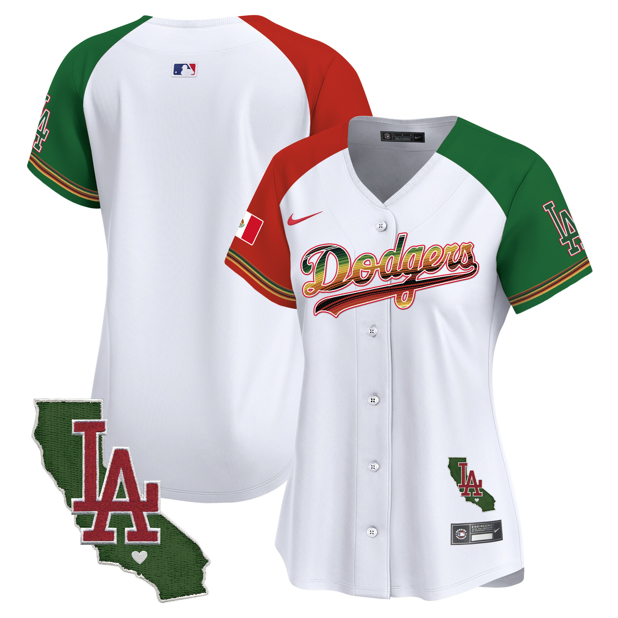 Women's Dodgers Mexico Traditional Style Vapor Premier Limited Jersey - All Stitched