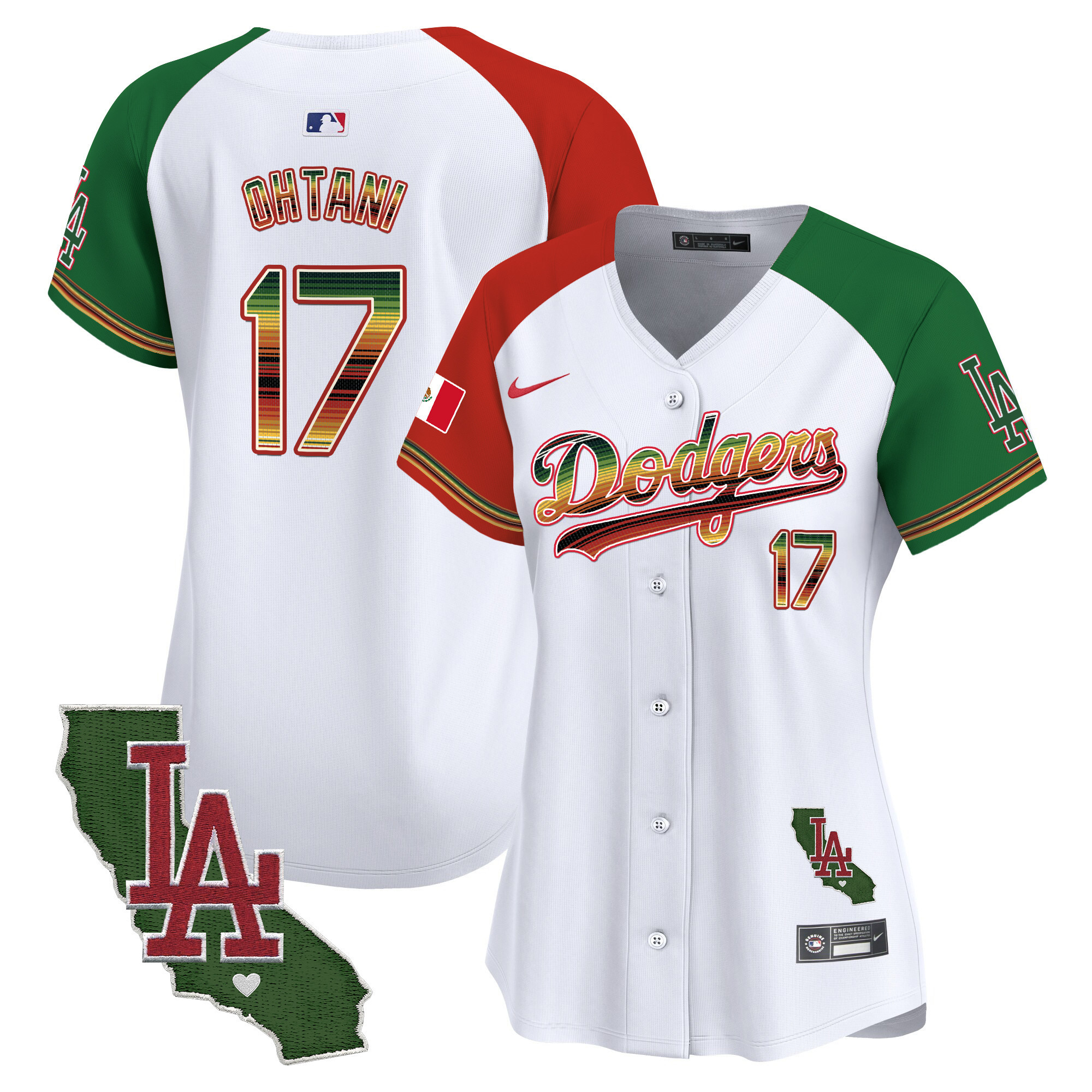 Women's Dodgers Mexico Traditional Style Vapor Premier Limited Jersey - All Stitched