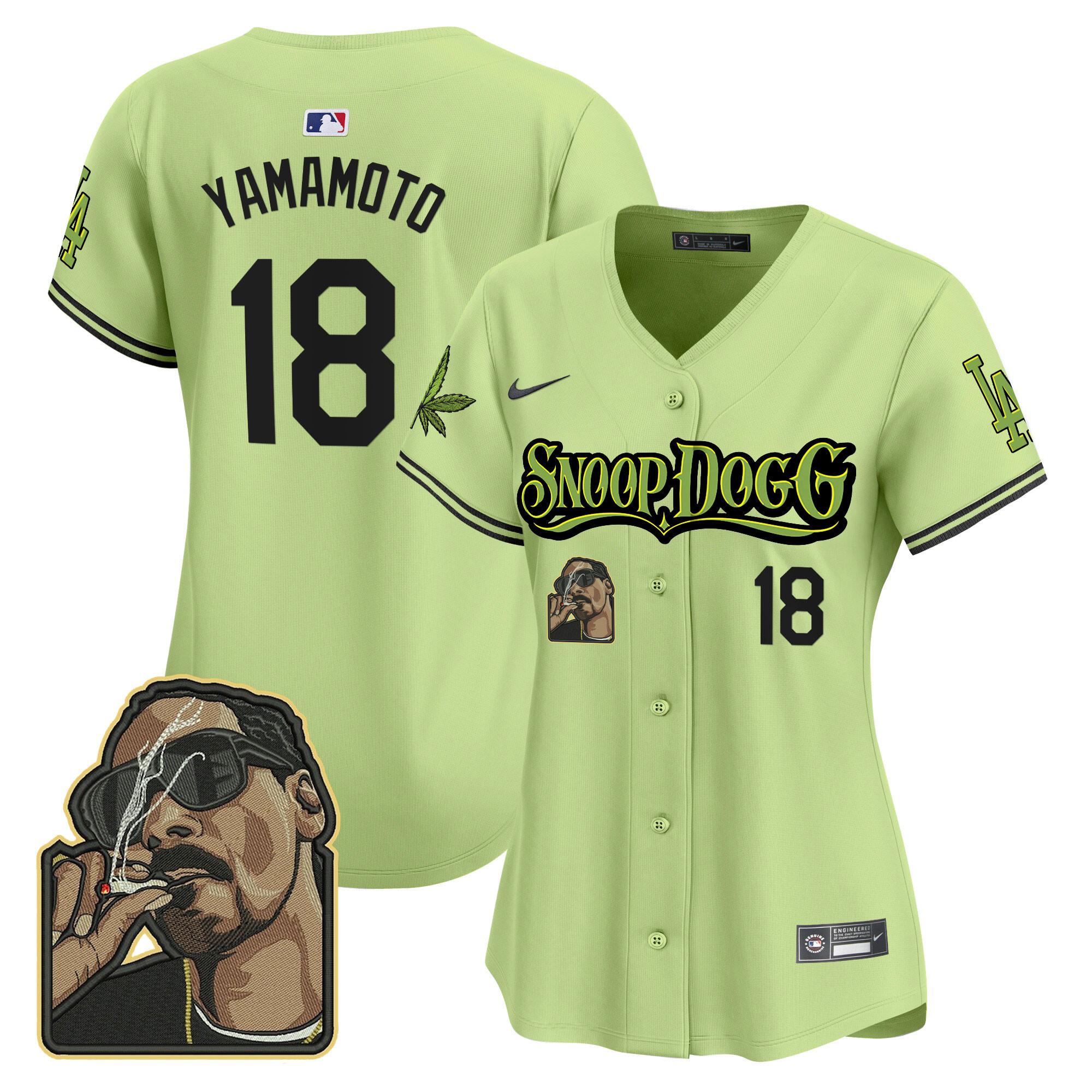 Women's Dodgers Snoop Dogg Vapor Premier Limited Jersey - Stitched