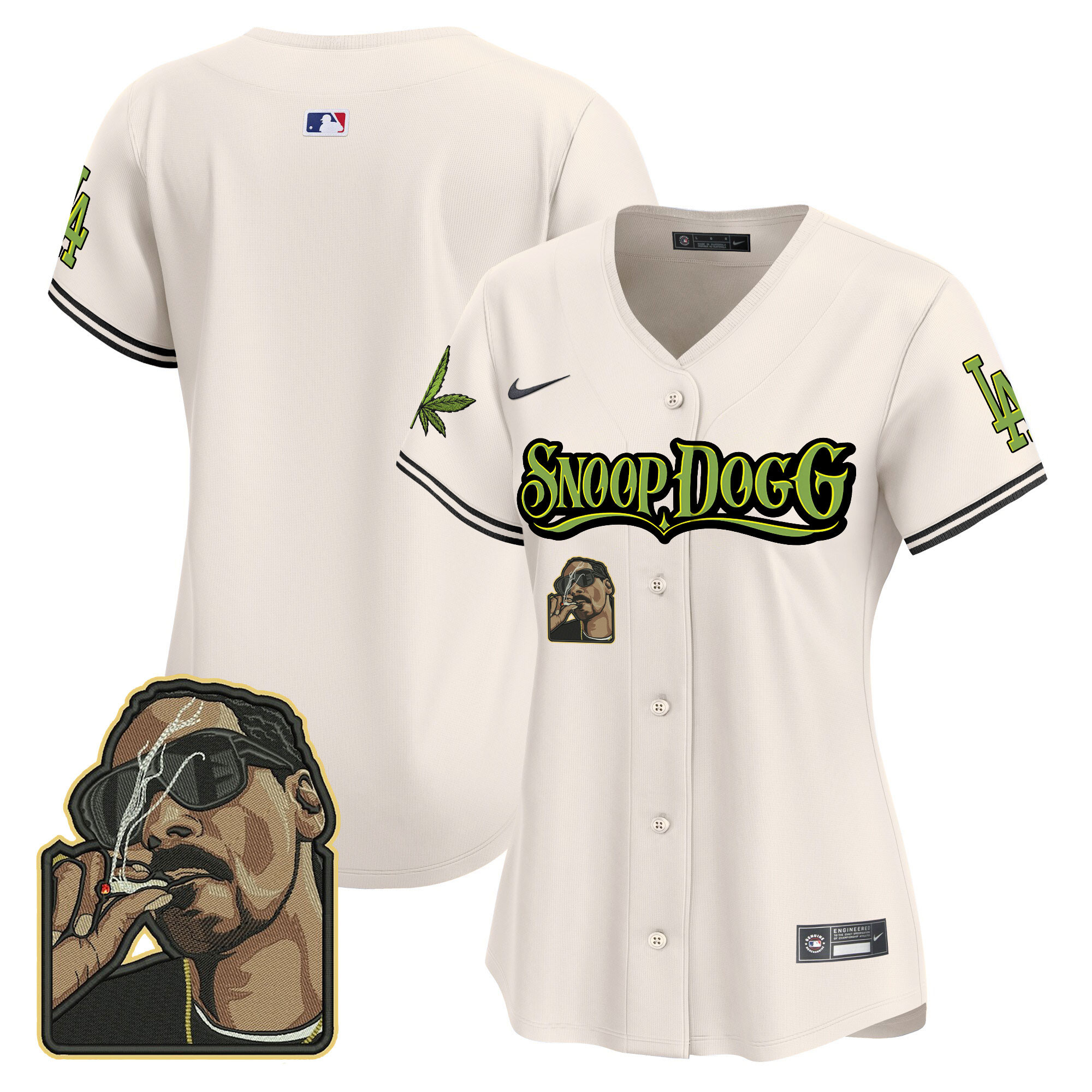 Women's Dodgers Snoop Dogg Vapor Premier Limited Jersey - Stitched