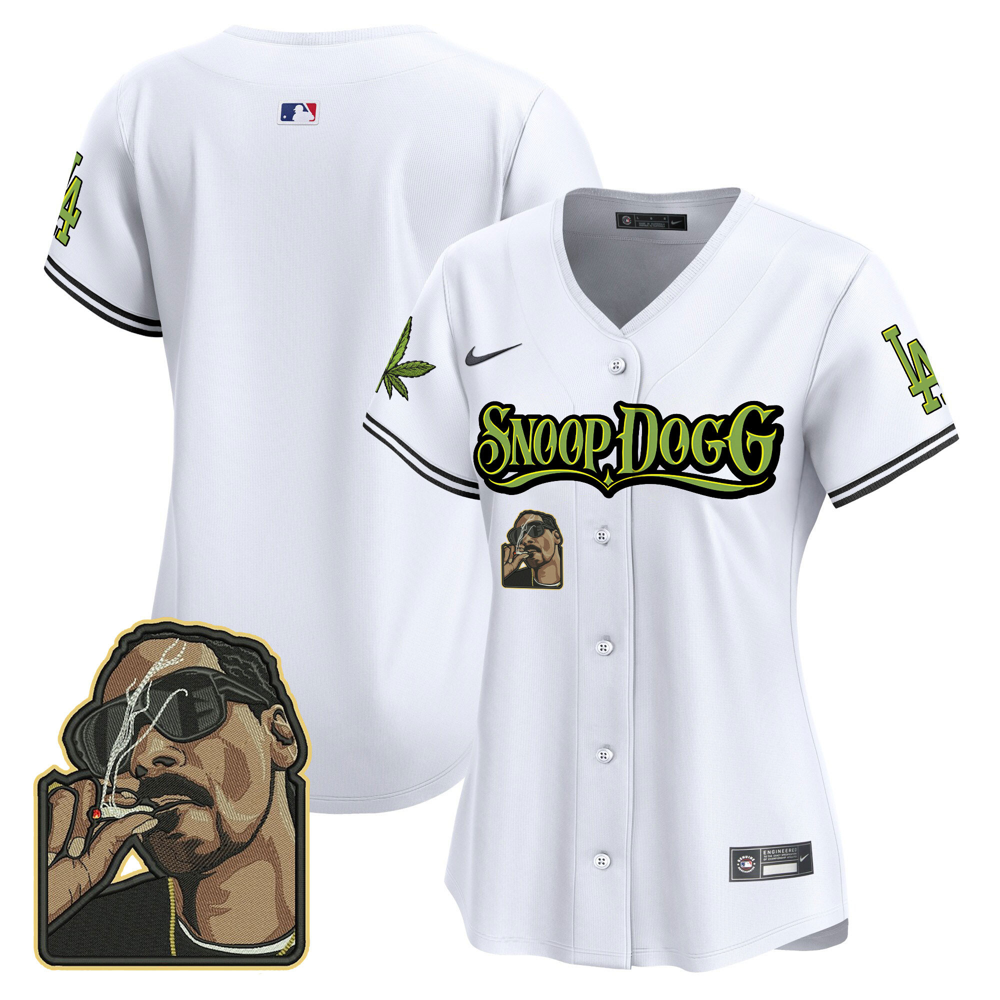 Women's Dodgers Snoop Dogg Vapor Premier Limited Jersey - Stitched