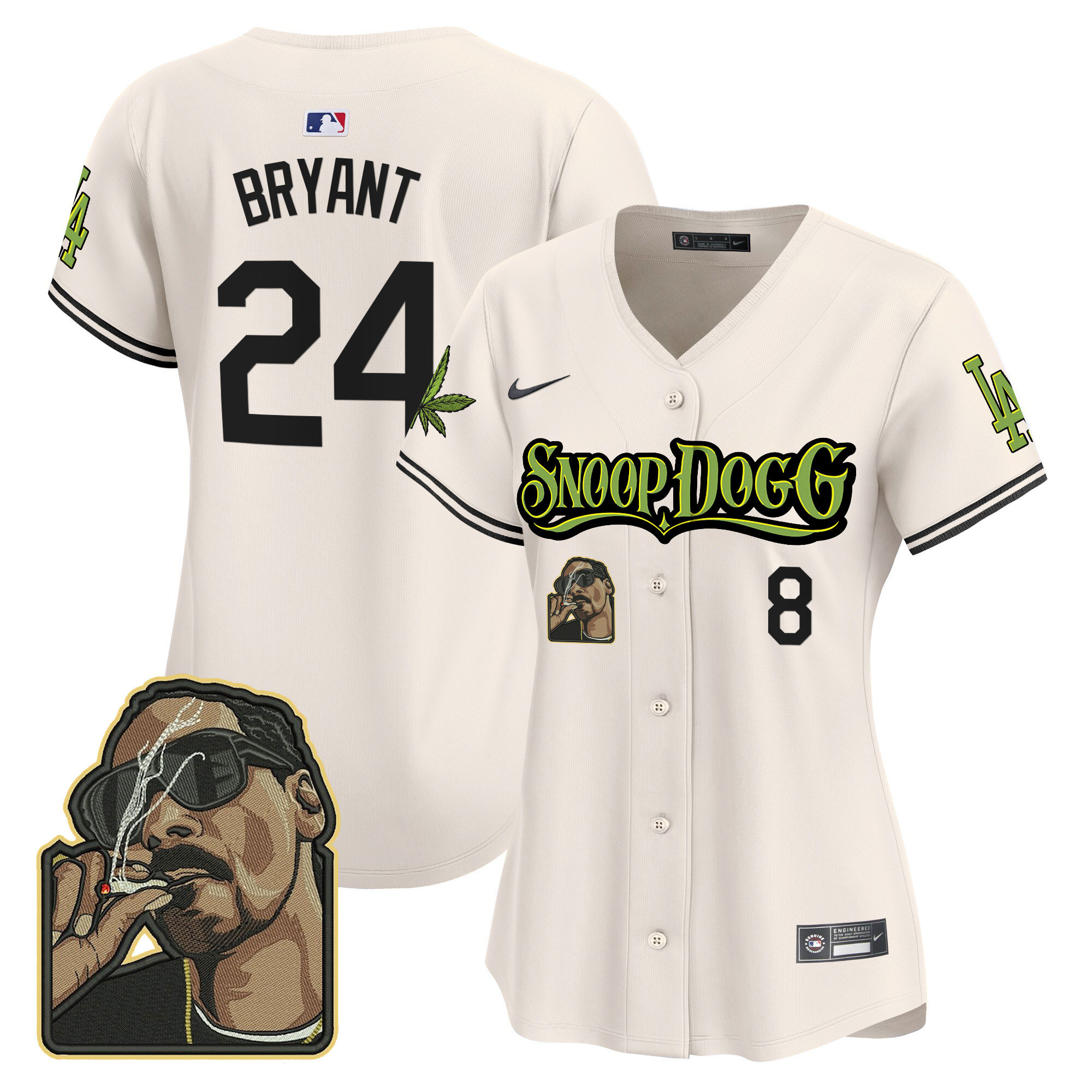 Women's Dodgers Snoop Dogg Vapor Premier Limited Jersey - Stitched