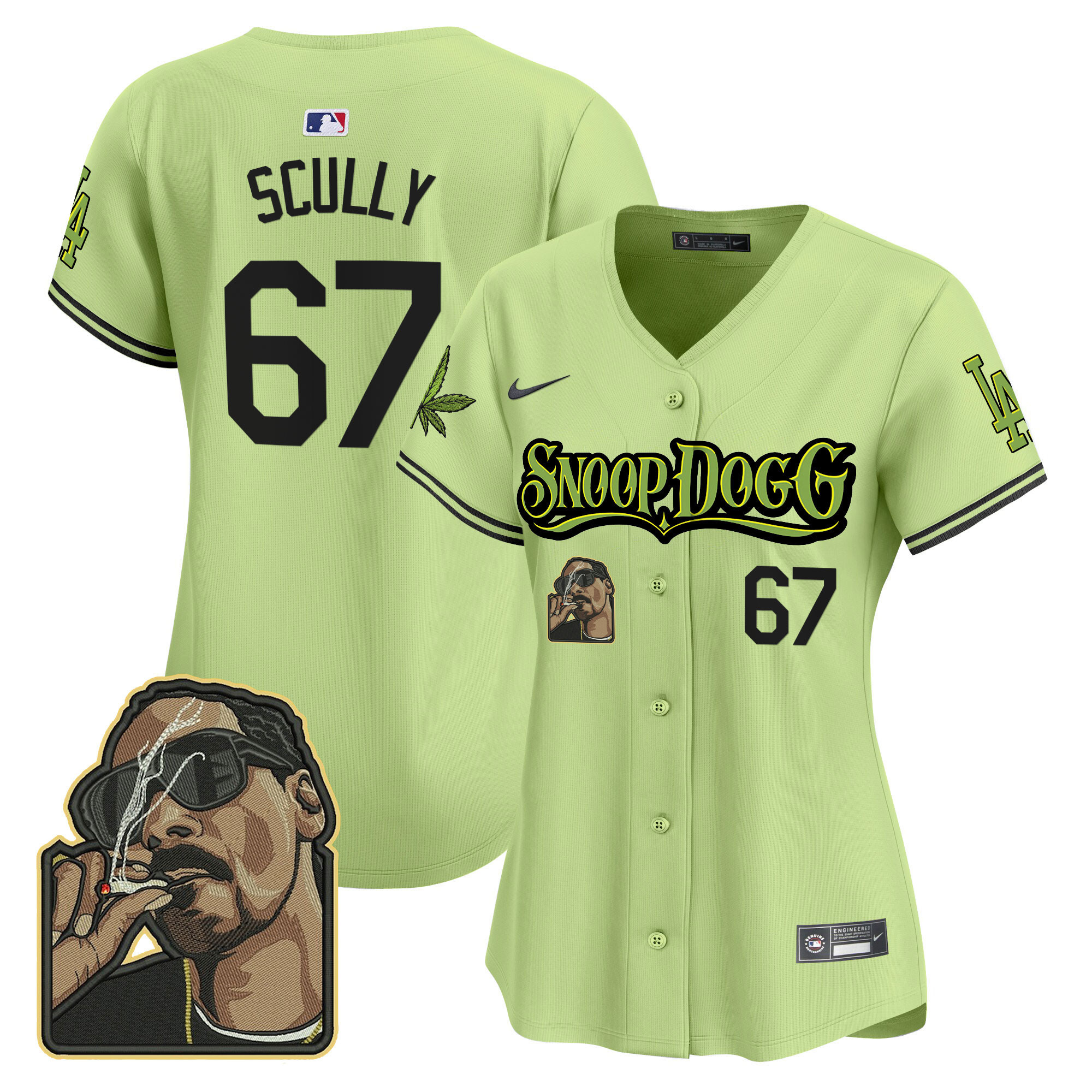 Women's Dodgers Snoop Dogg Vapor Premier Limited Jersey - Stitched