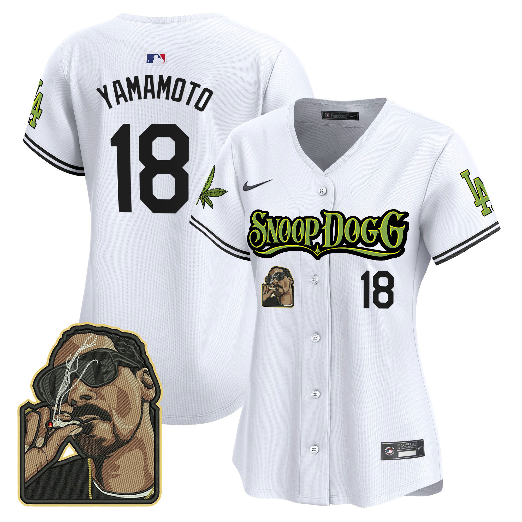 Women's Dodgers Snoop Dogg Vapor Premier Limited Jersey - Stitched