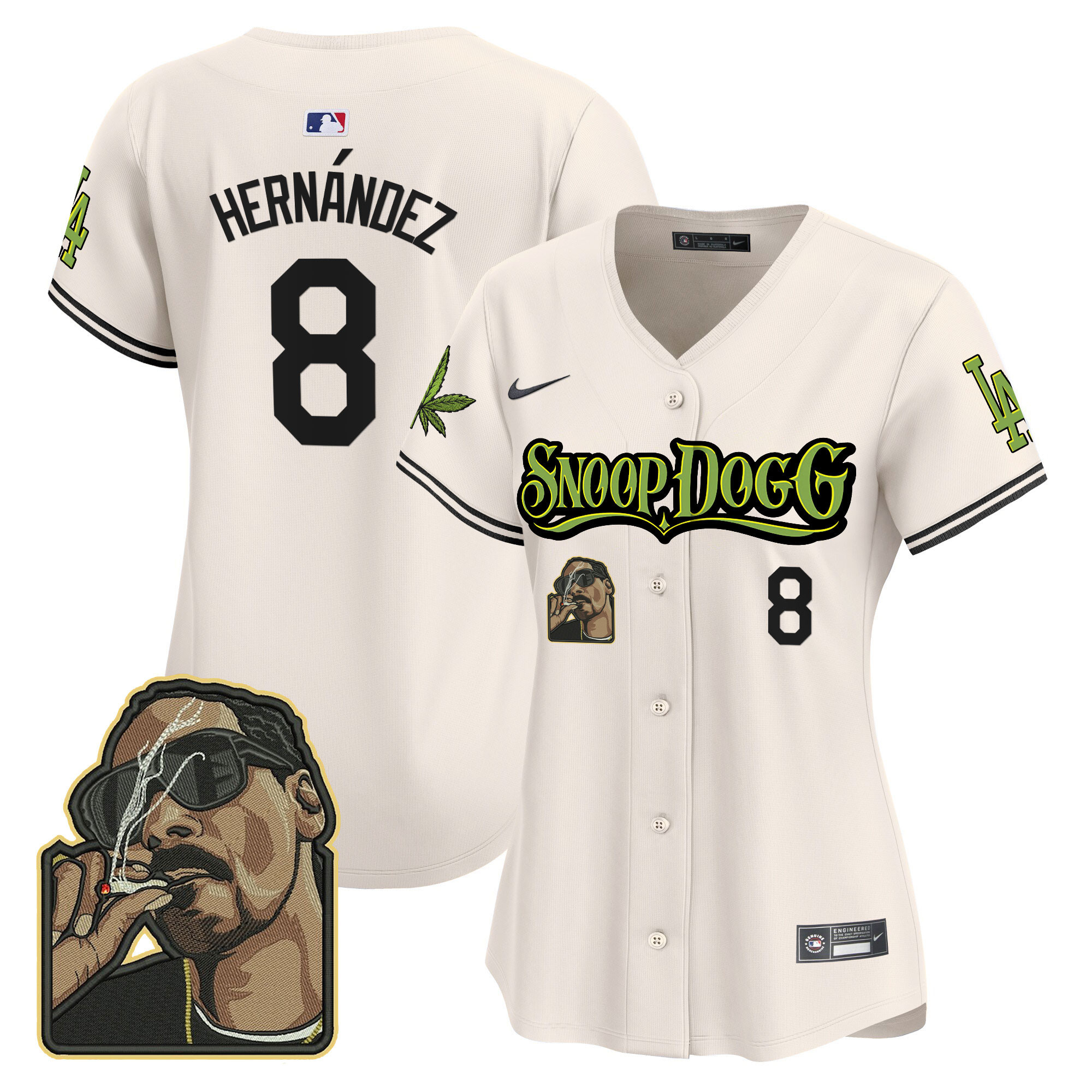 Women's Dodgers Snoop Dogg Vapor Premier Limited Jersey - Stitched