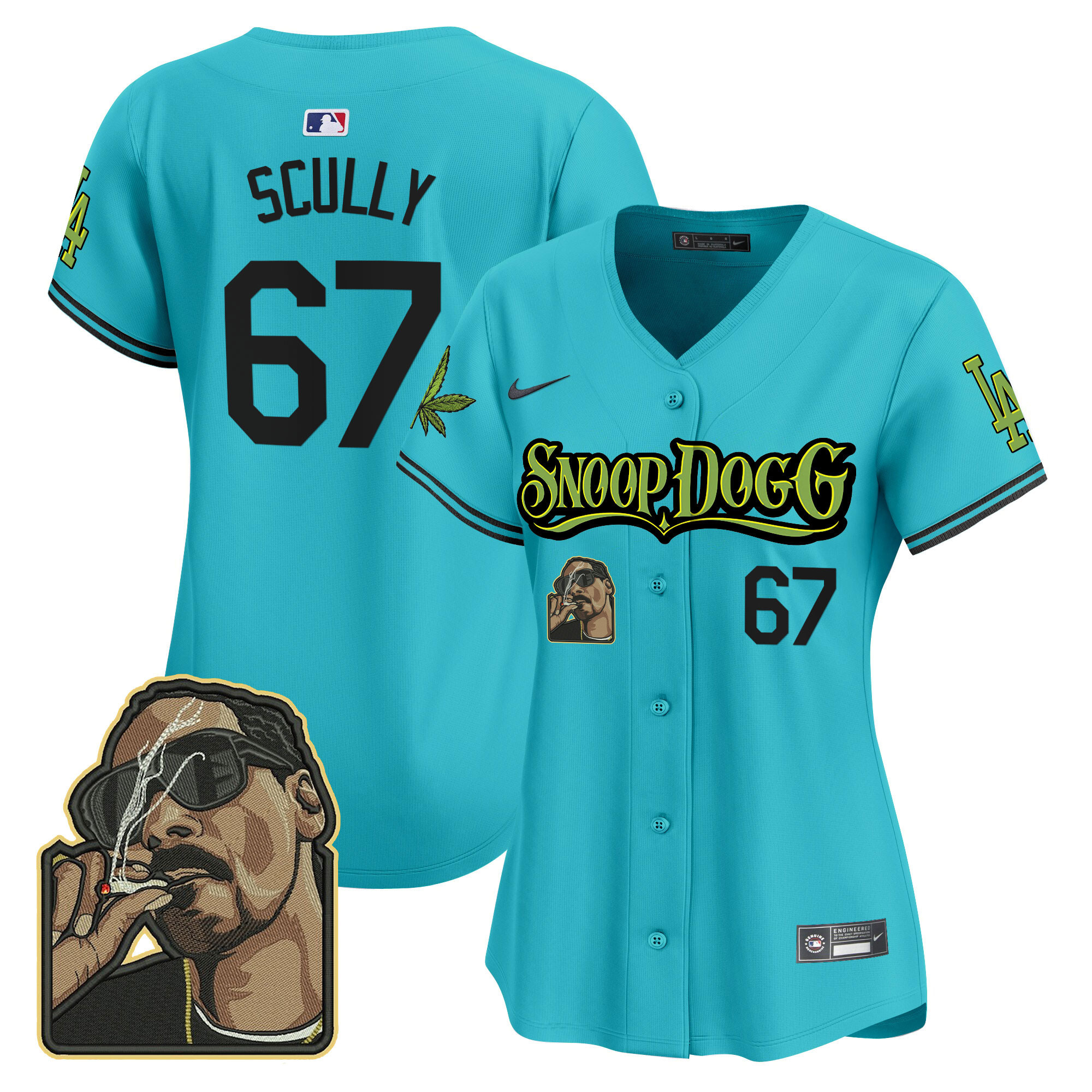 Women's Dodgers Snoop Dogg Vapor Premier Limited Jersey - Stitched