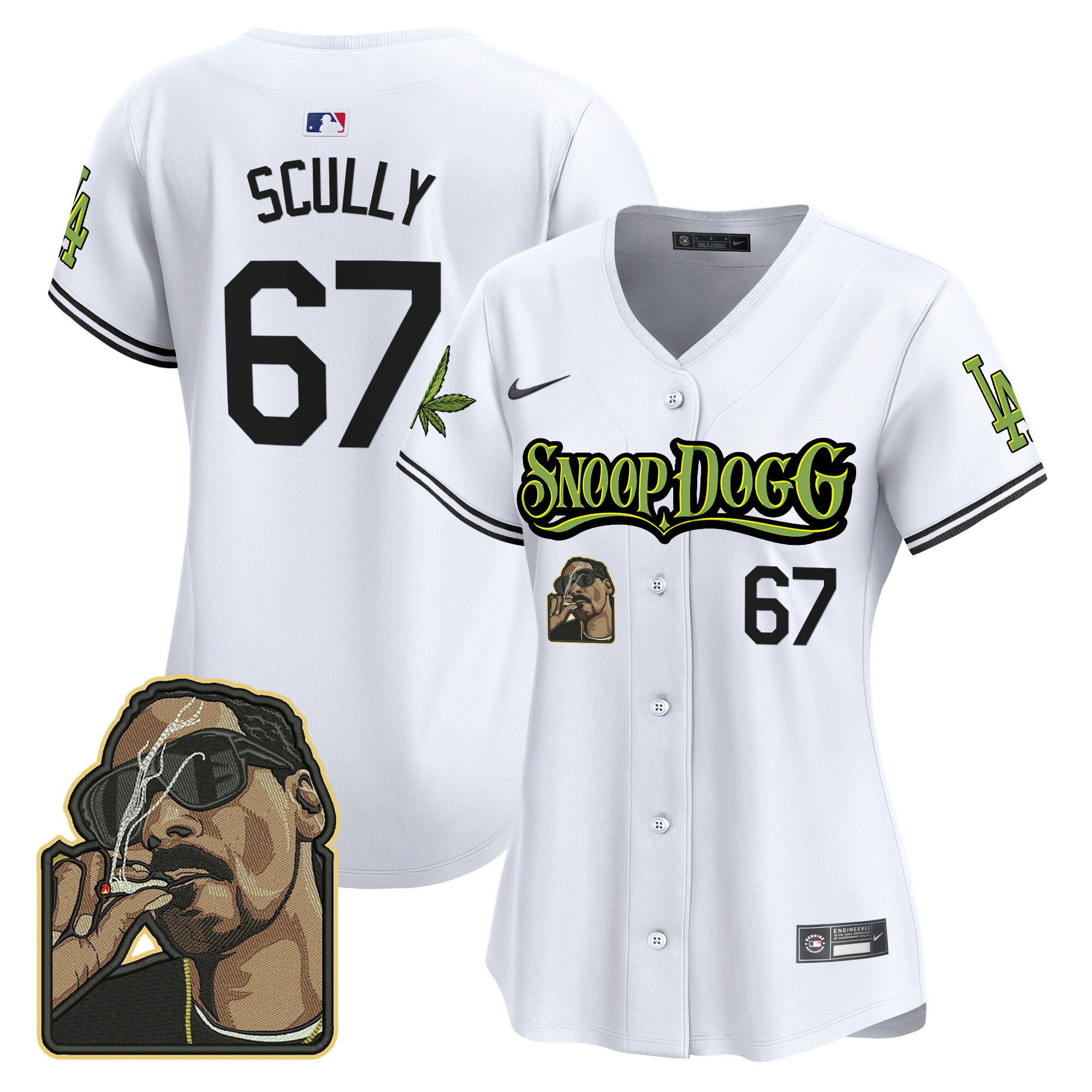 Women's Dodgers Snoop Dogg Vapor Premier Limited Jersey - Stitched