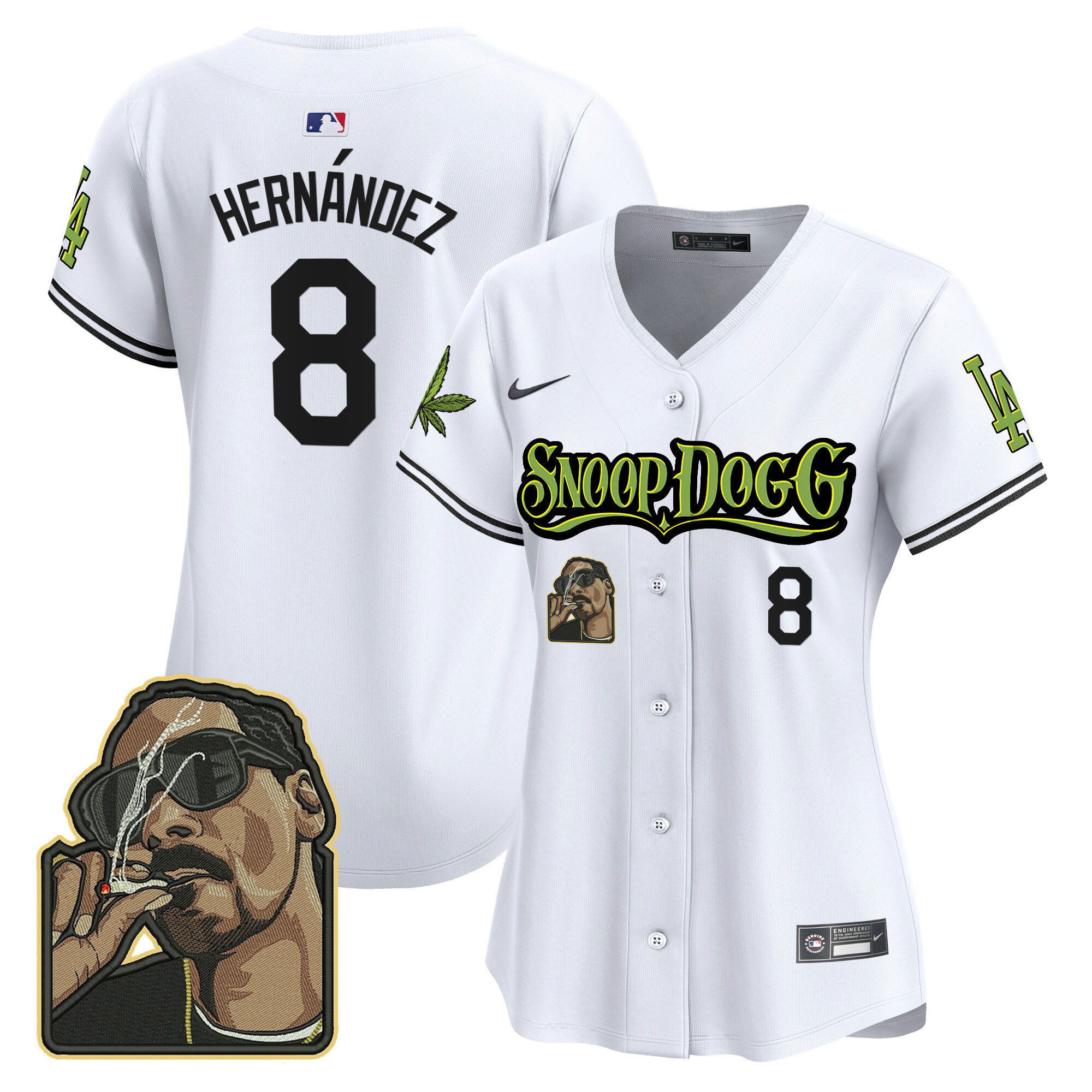 Women's Dodgers Snoop Dogg Vapor Premier Limited Jersey - Stitched