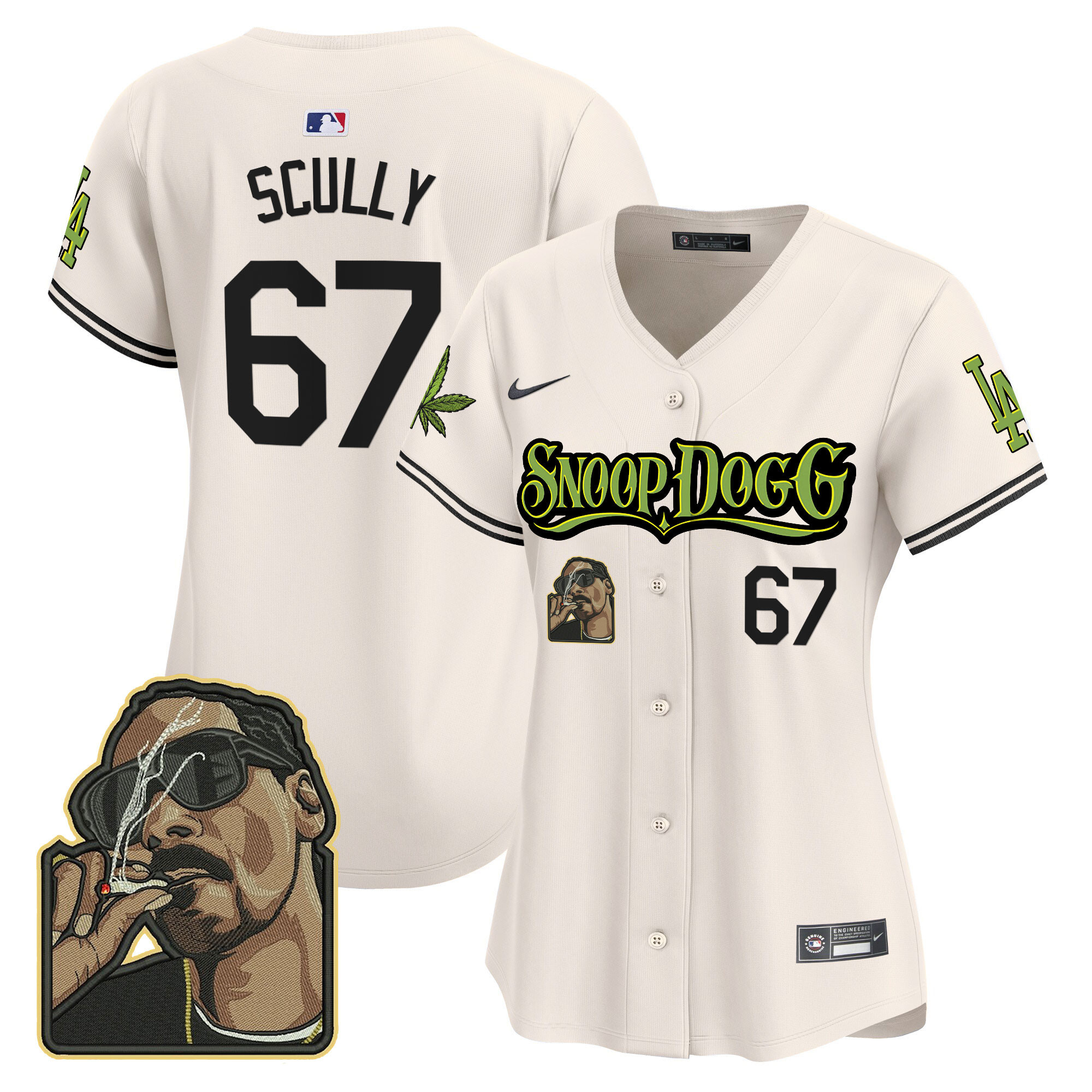 Women's Dodgers Snoop Dogg Vapor Premier Limited Jersey - Stitched