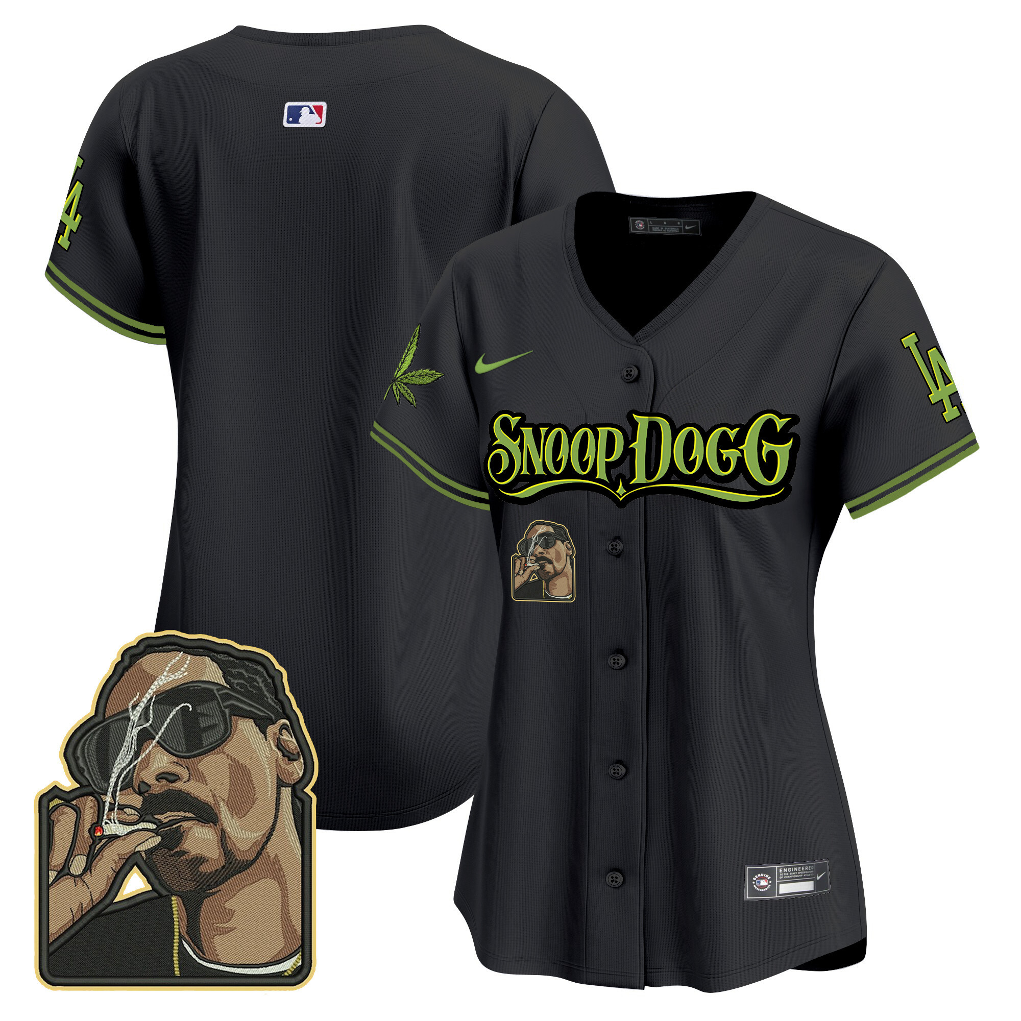 Women's Dodgers Snoop Dogg Vapor Premier Limited Jersey - Stitched