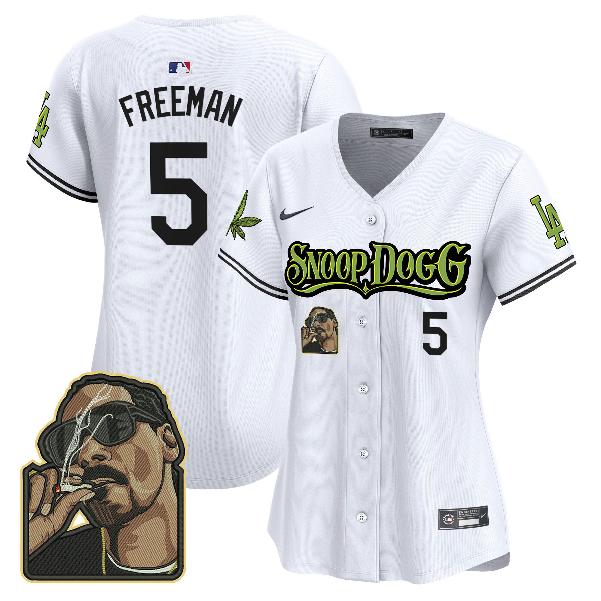 Women's Dodgers Snoop Dogg Vapor Premier Limited Jersey - Stitched