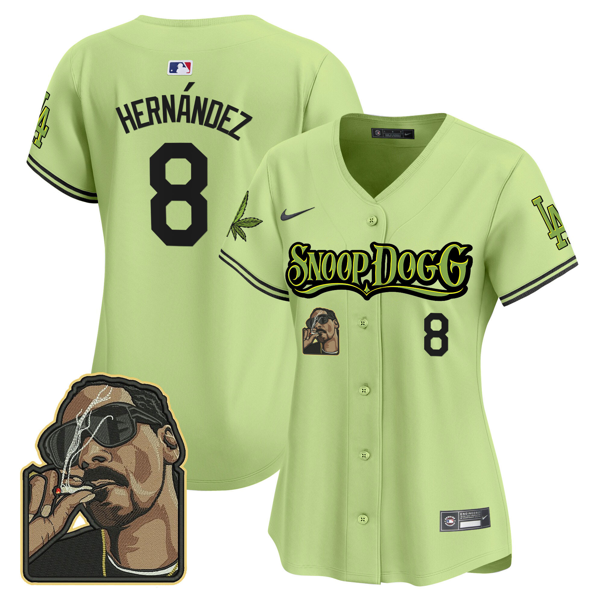Women's Dodgers Snoop Dogg Vapor Premier Limited Jersey - Stitched
