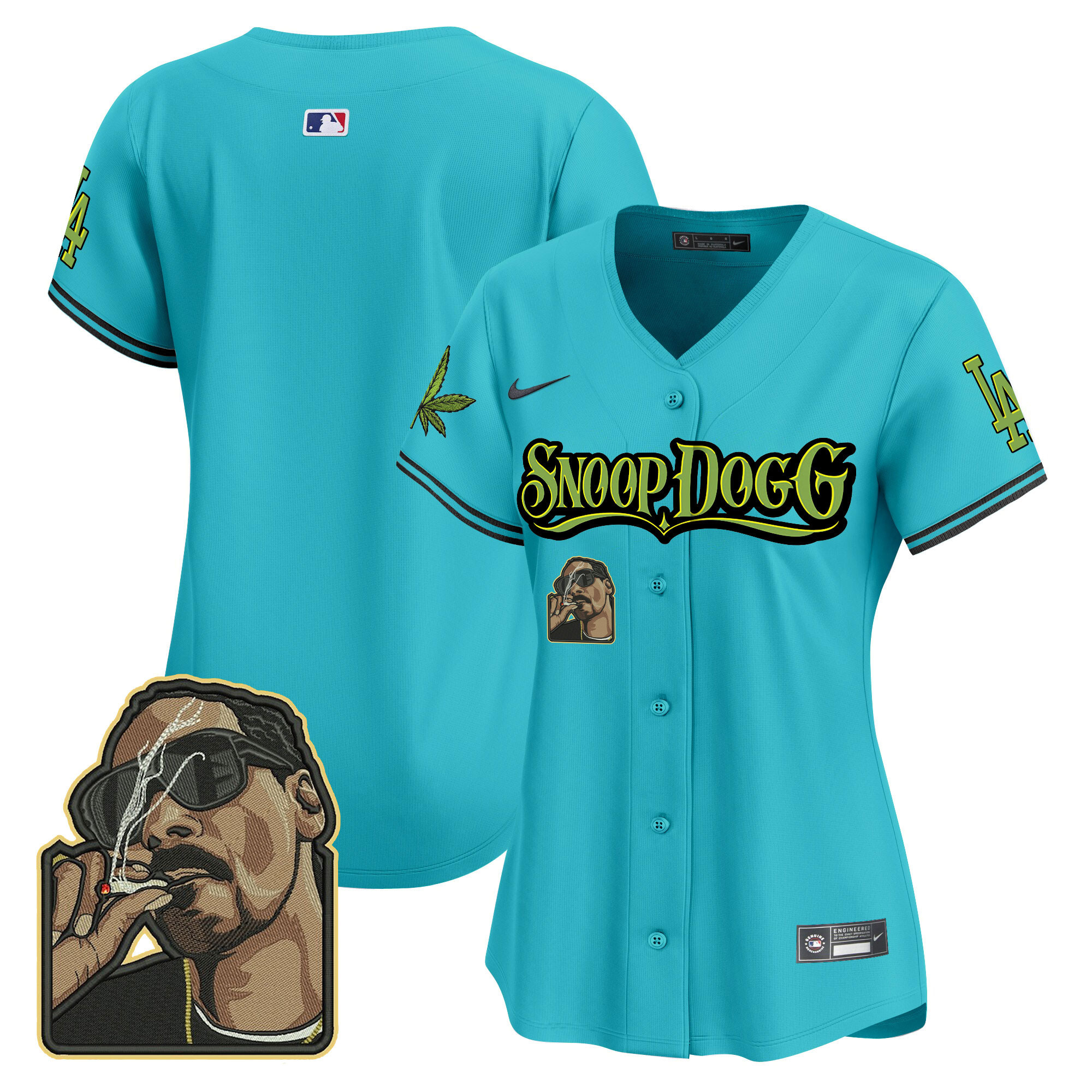 Women's Dodgers Snoop Dogg Vapor Premier Limited Jersey - Stitched