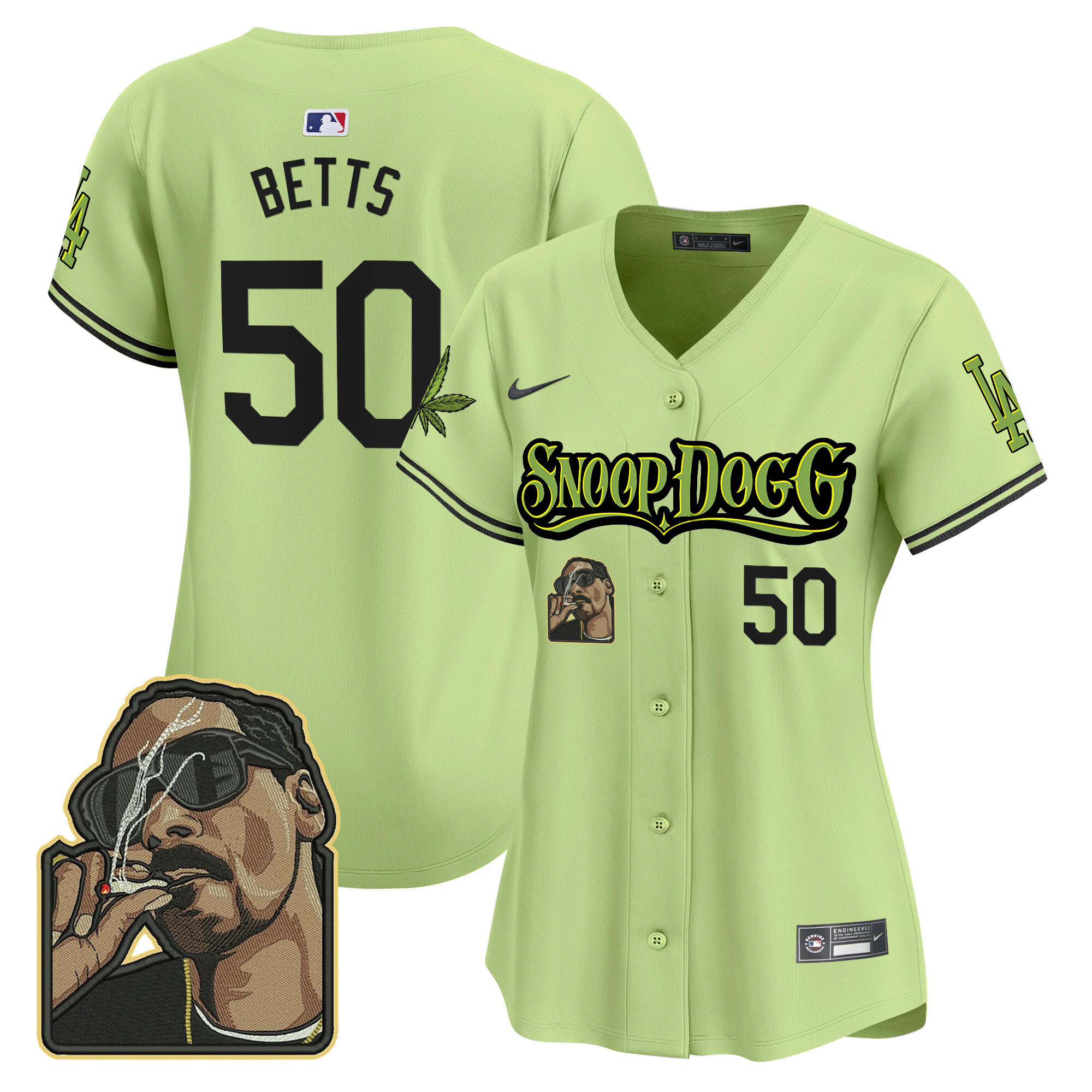 Women's Dodgers Snoop Dogg Vapor Premier Limited Jersey - Stitched