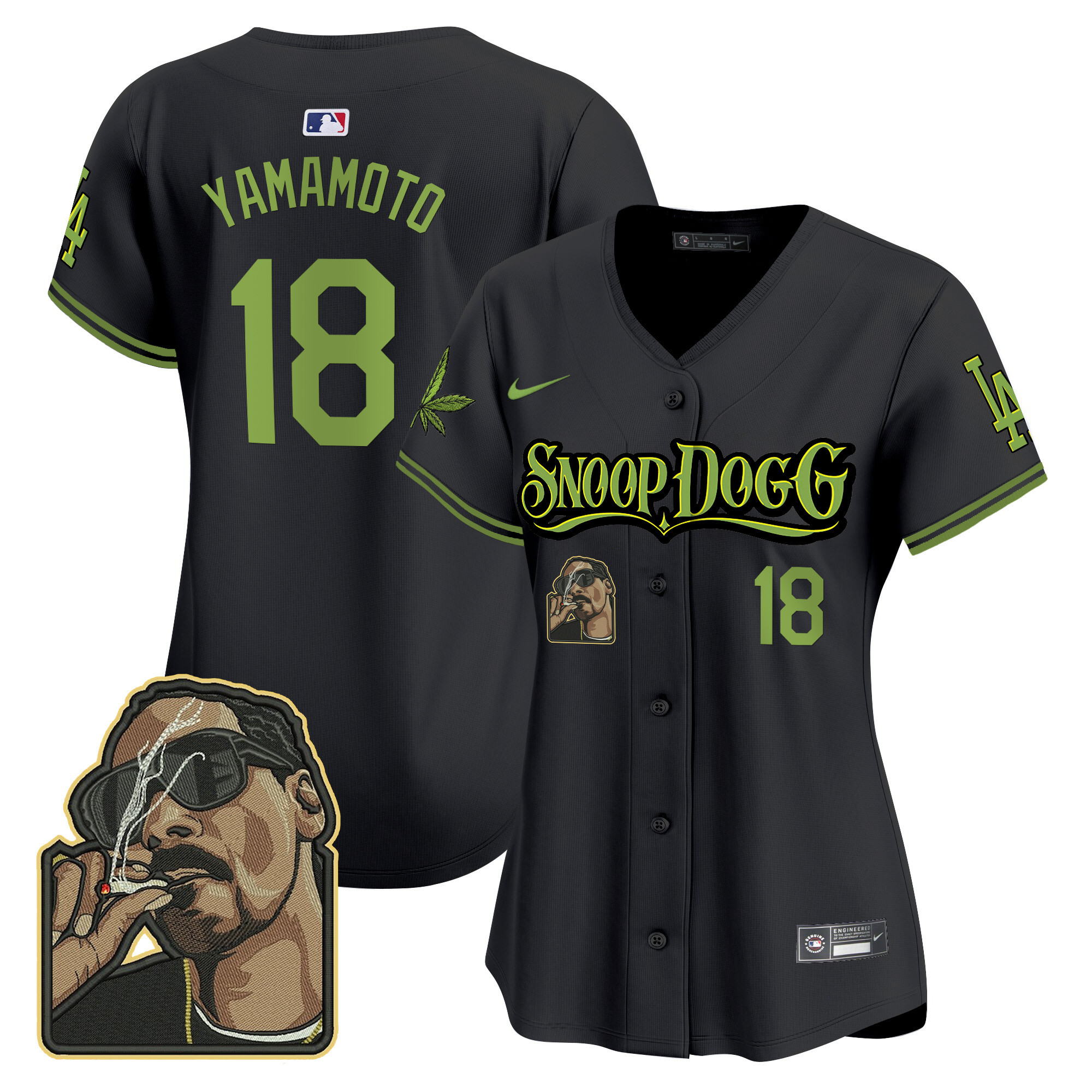 Women's Dodgers Snoop Dogg Vapor Premier Limited Jersey - Stitched