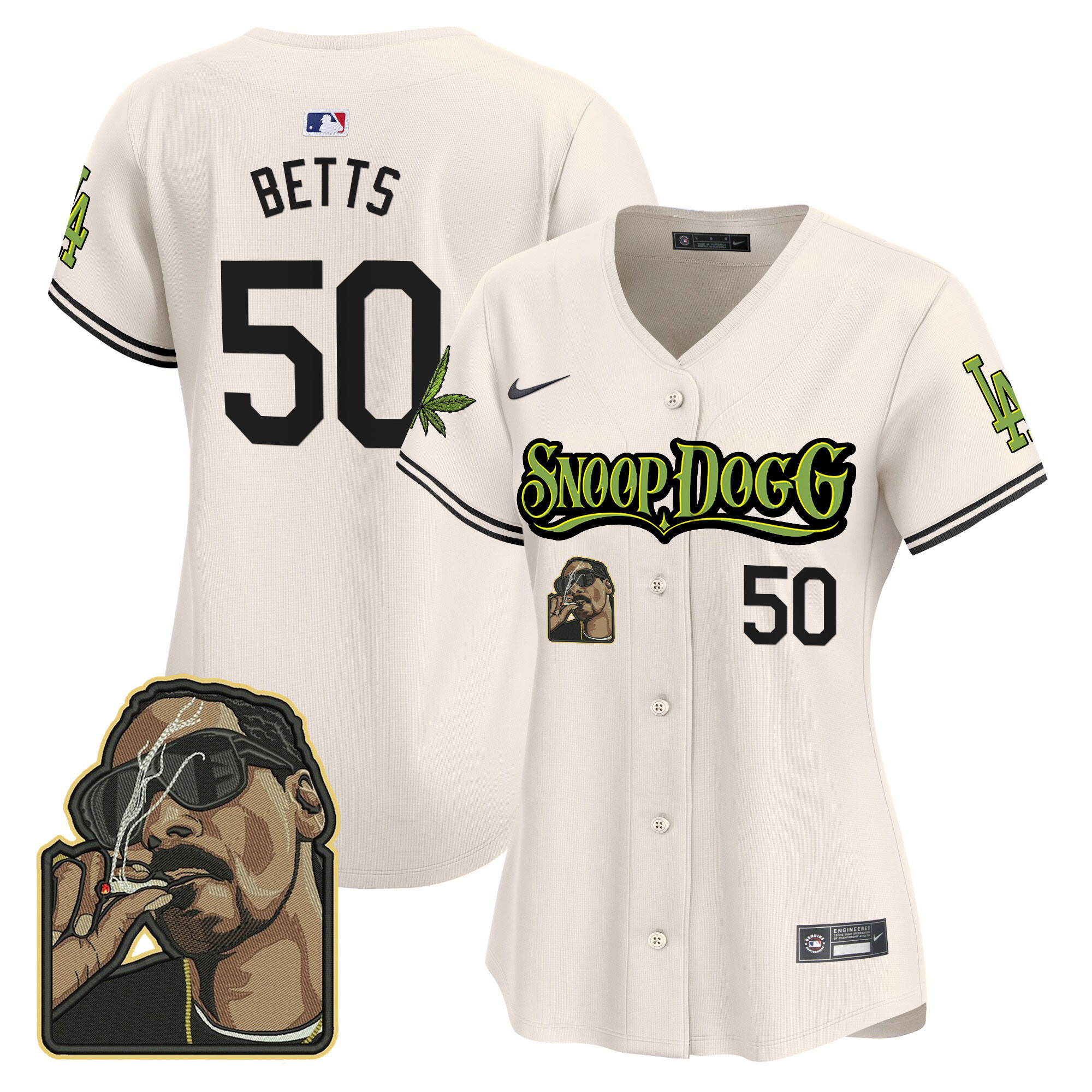 Women's Dodgers Snoop Dogg Vapor Premier Limited Jersey - Stitched