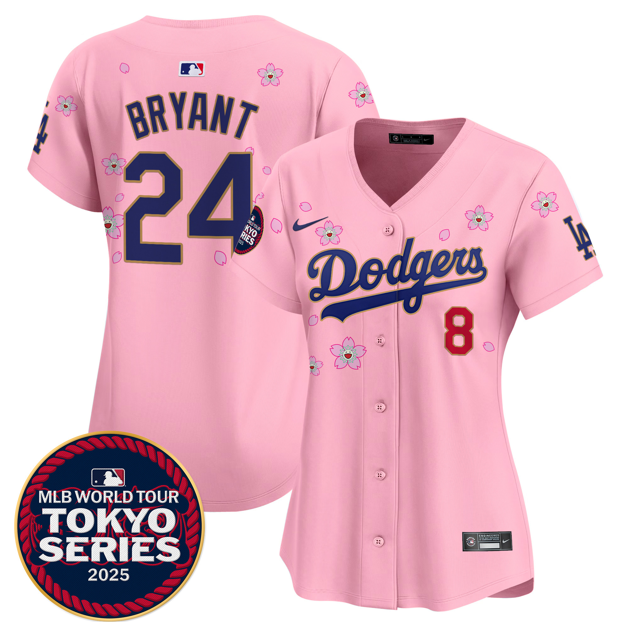 Women's Dodgers Tokyo Series 2025 Gold Trim Vapor Premier Limited Jersey - Stitched