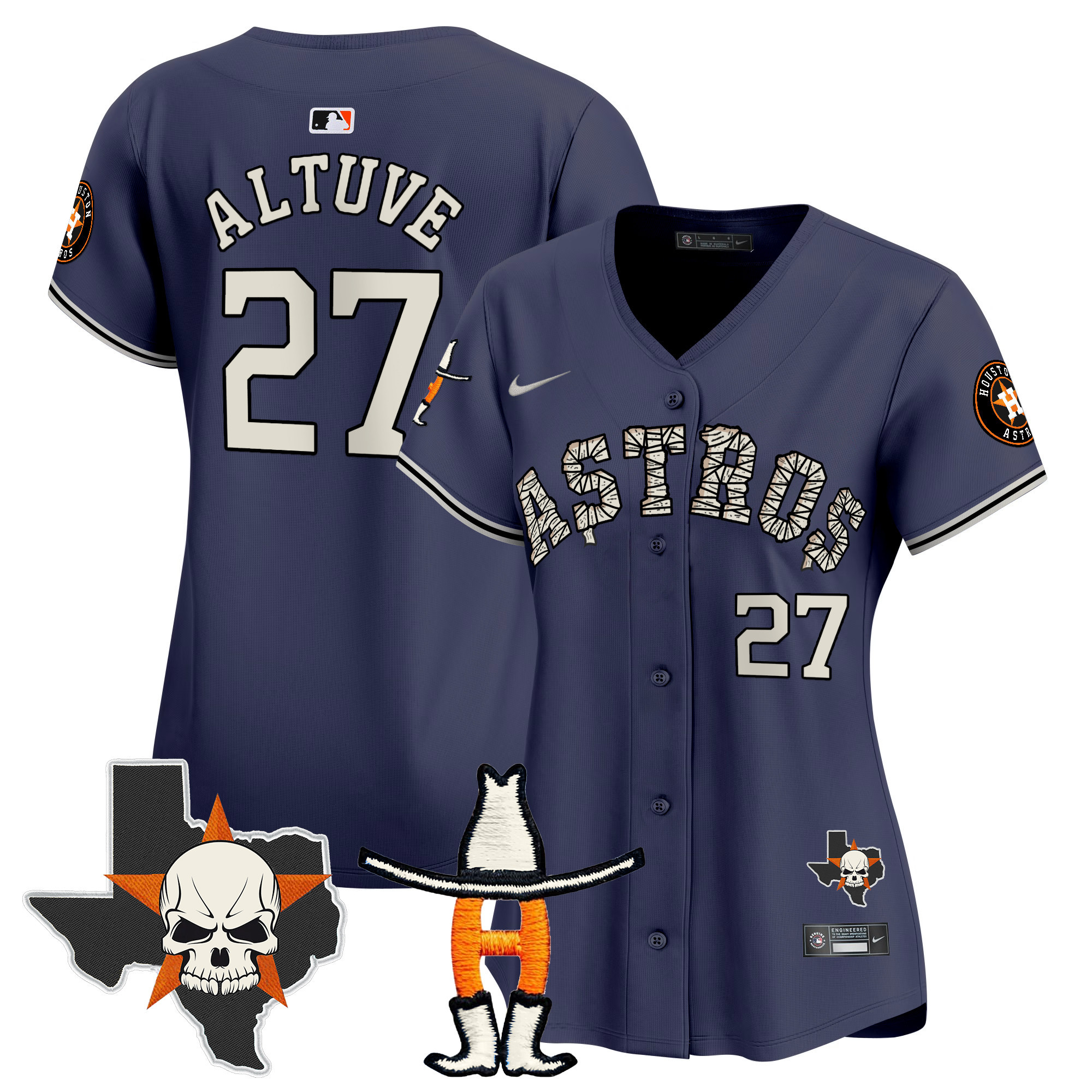 Women's Houston Astros Halloween Vapor Premier Limited Jersey - All Stitched