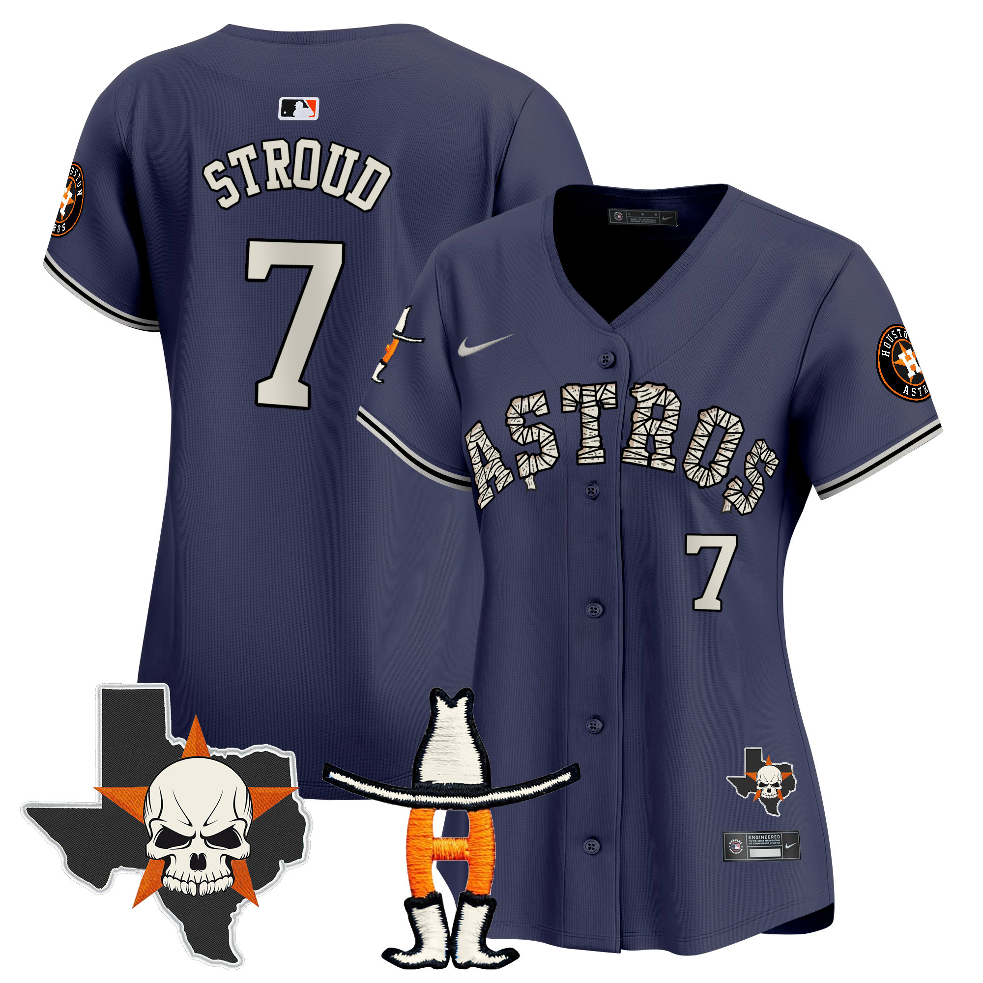Women's Houston Astros Halloween Vapor Premier Limited Jersey - All Stitched