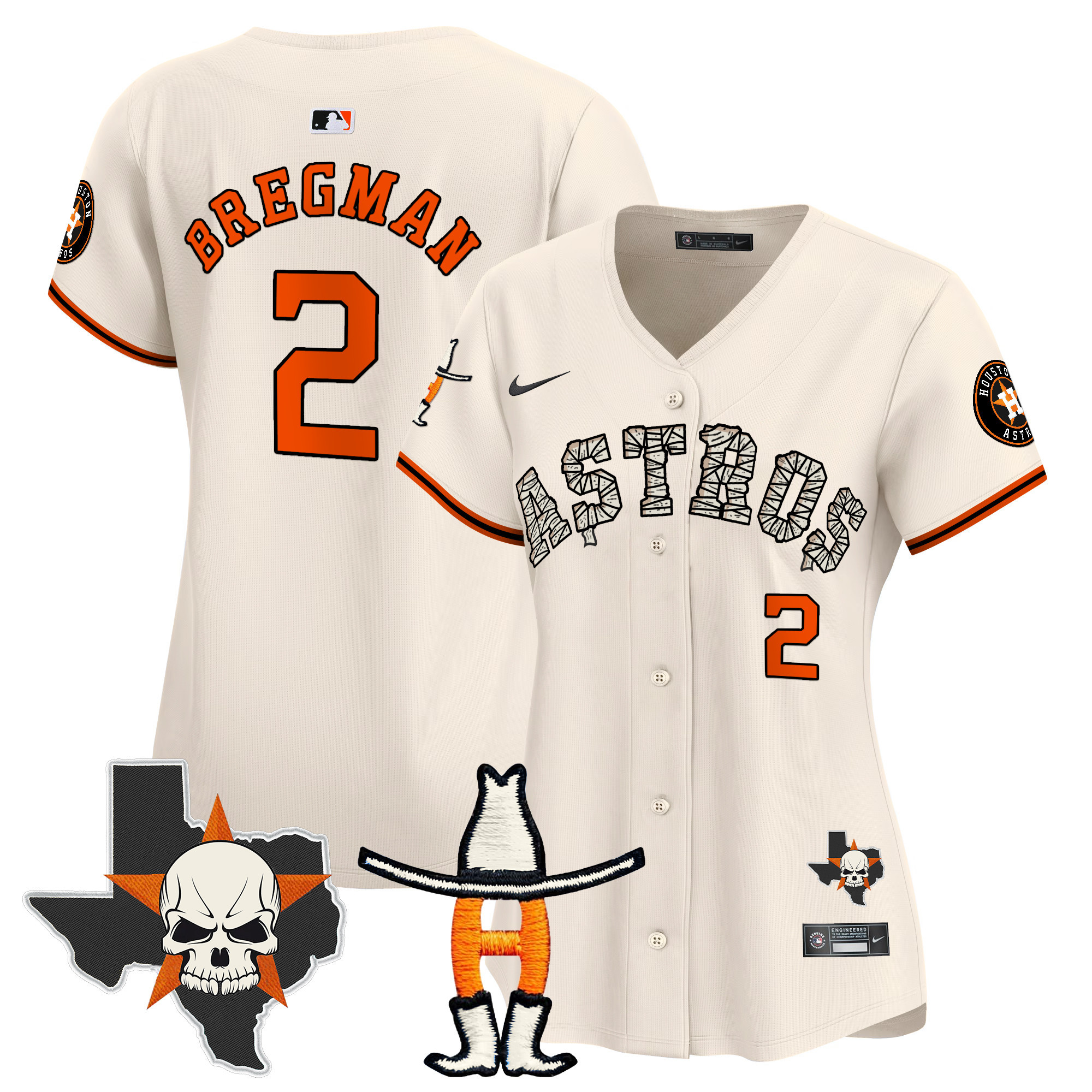 Women's Houston Astros Halloween Vapor Premier Limited Jersey - All Stitched