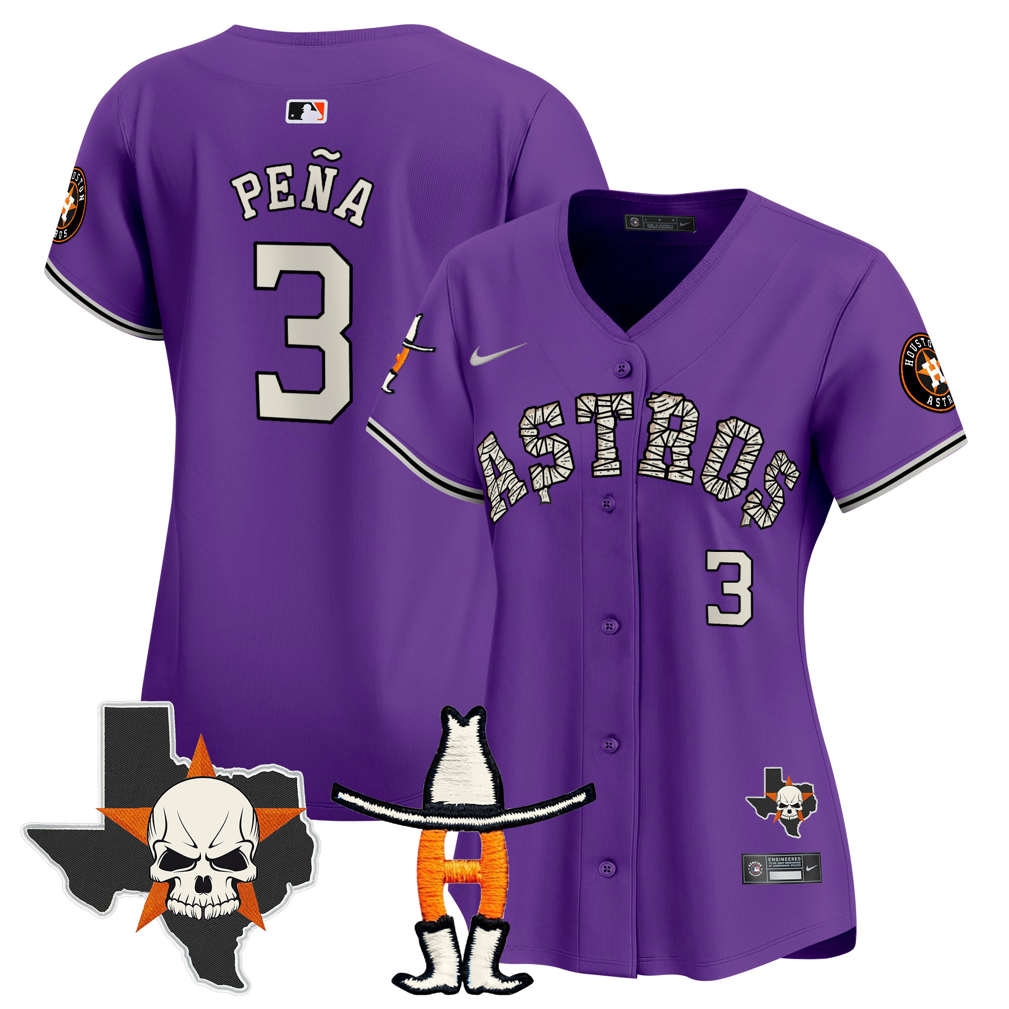 Women's Houston Astros Halloween Vapor Premier Limited Jersey - All Stitched