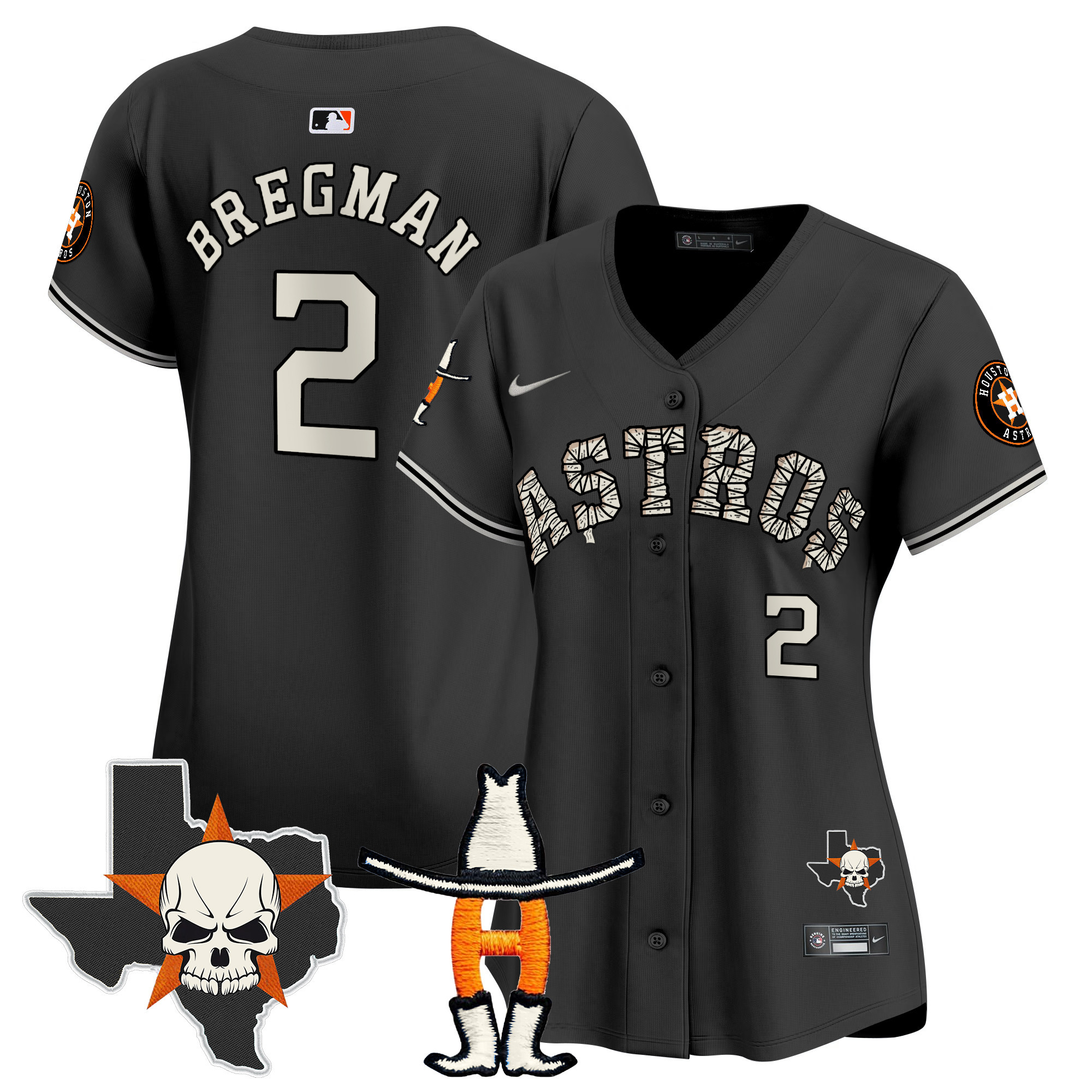 Women's Houston Astros Halloween Vapor Premier Limited Jersey - All Stitched
