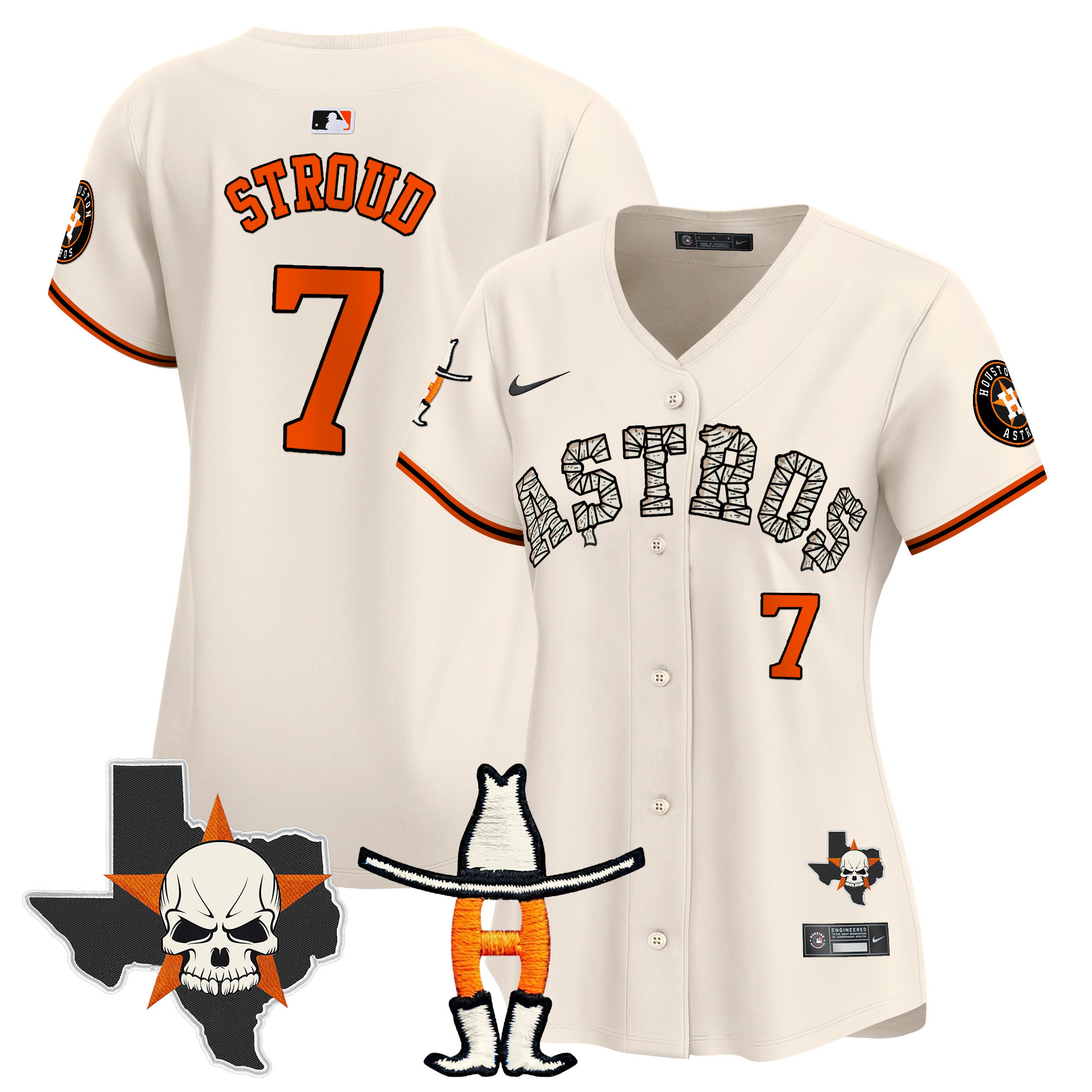 Women's Houston Astros Halloween Vapor Premier Limited Jersey - All Stitched