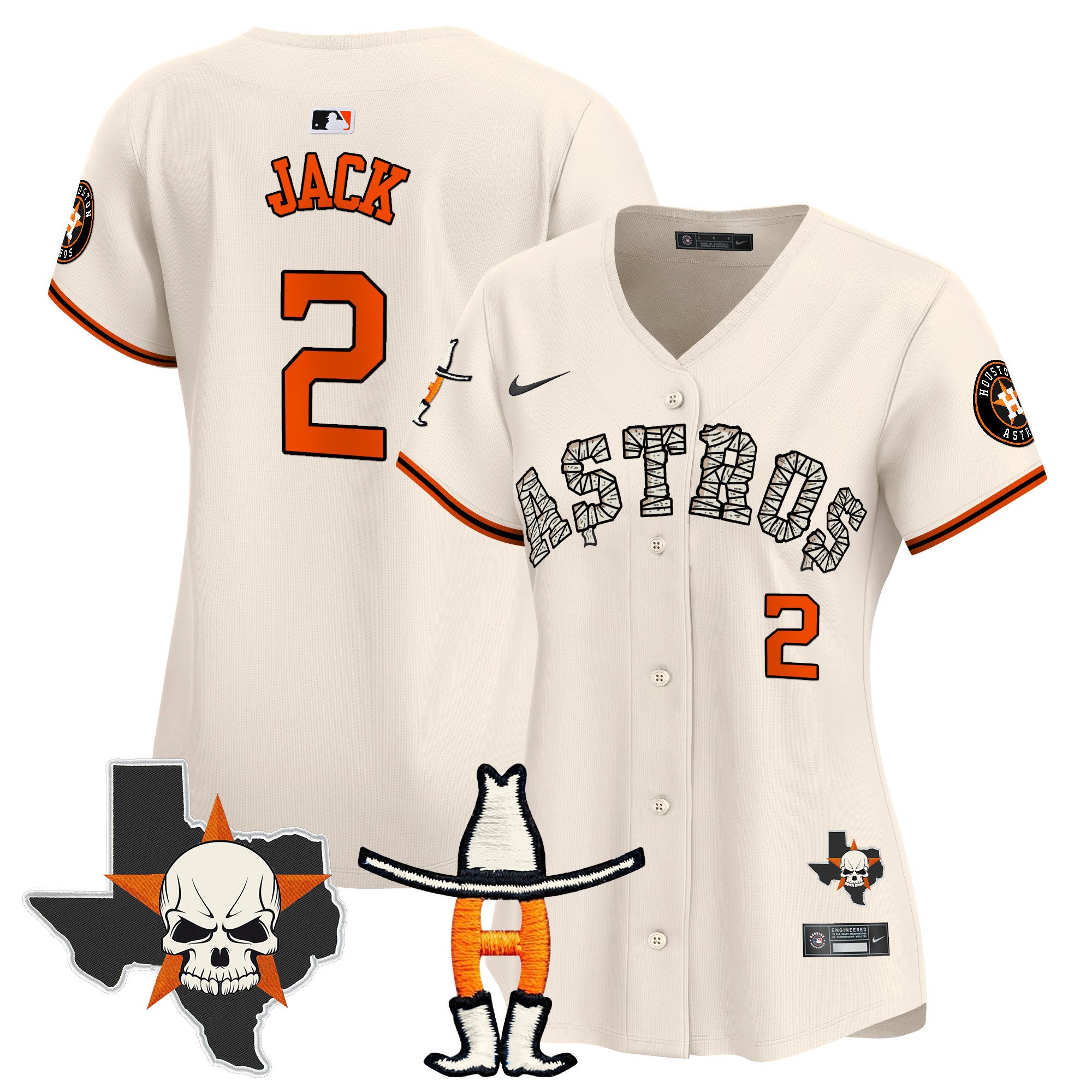 Women's Houston Astros Halloween Vapor Premier Limited Jersey - All Stitched